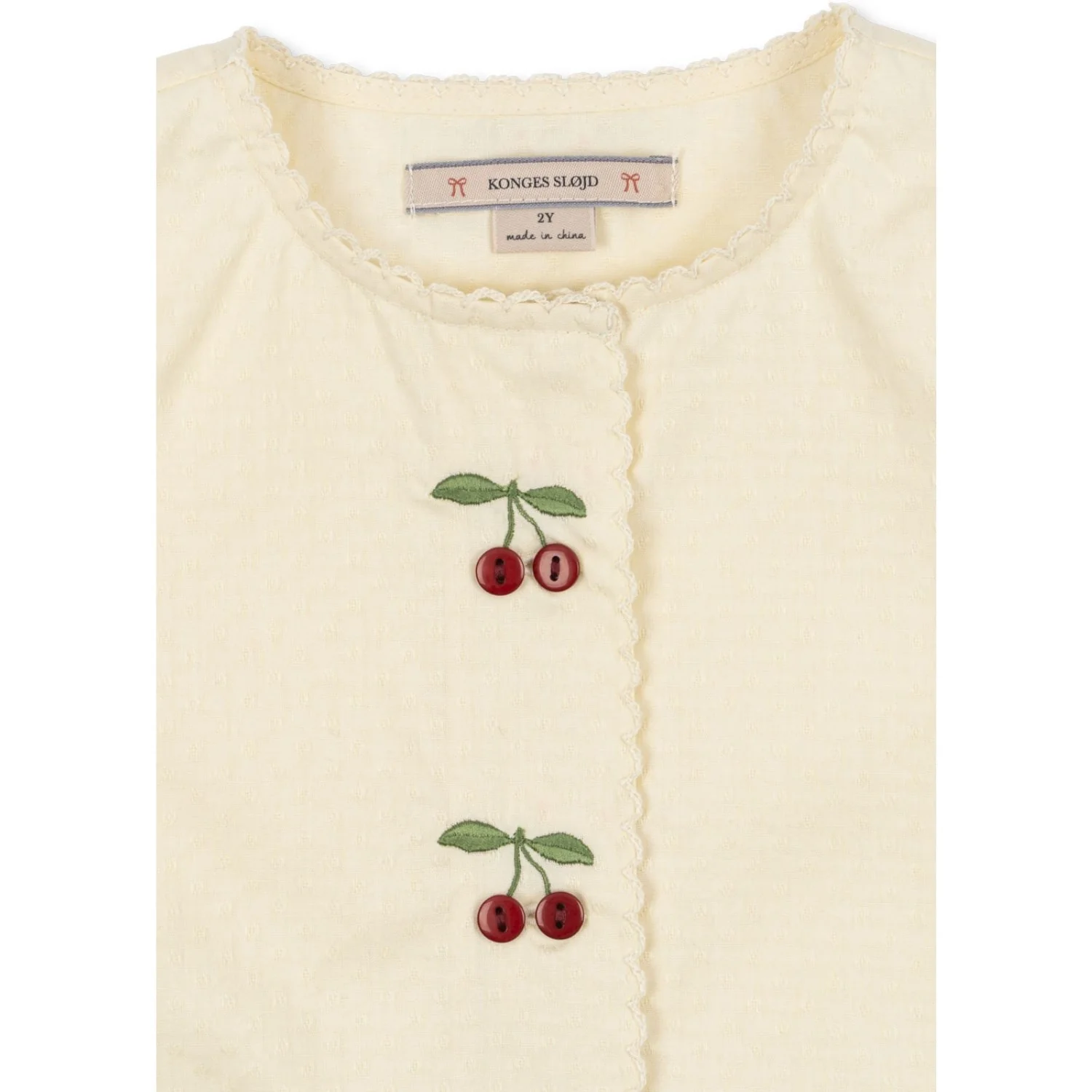 Konges Sløjd Cloud Cream Evia Cherry Dress Gots - Image 6