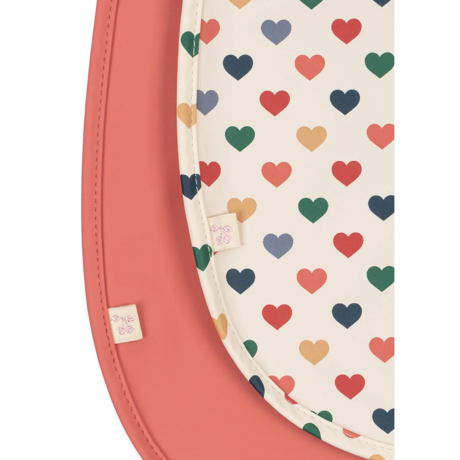 Konges Sløjd Coeur Colore/Faded Rose 2 Pack Dinner Bib - Image 3