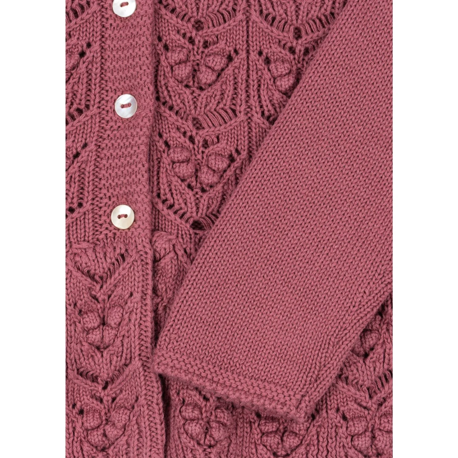 Konges Sløjd Deco Rose Cabby Frill Cardigan GOTS - Image 2