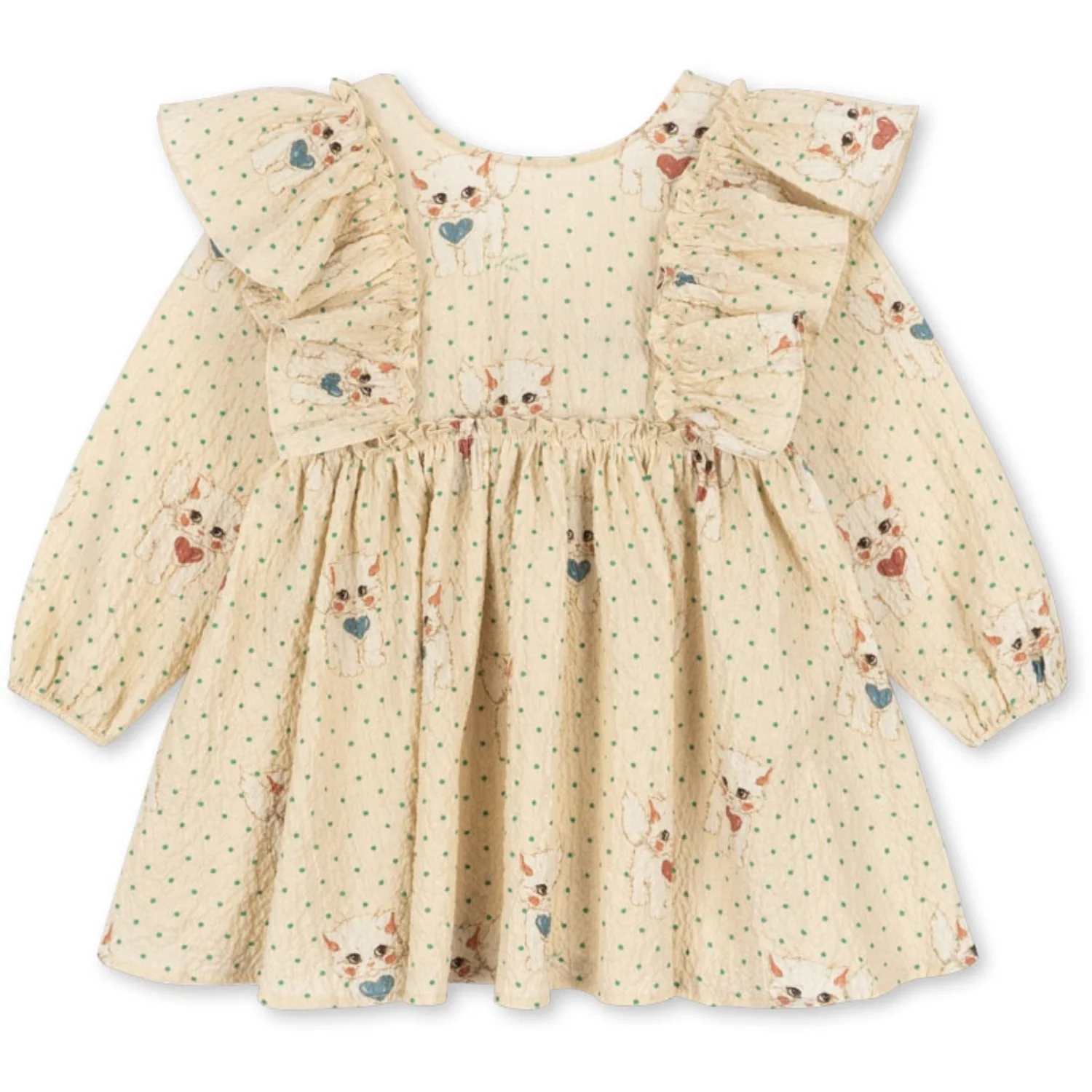 Konges Sløjd Dot Miao Mist Elin Bow Dress Gots