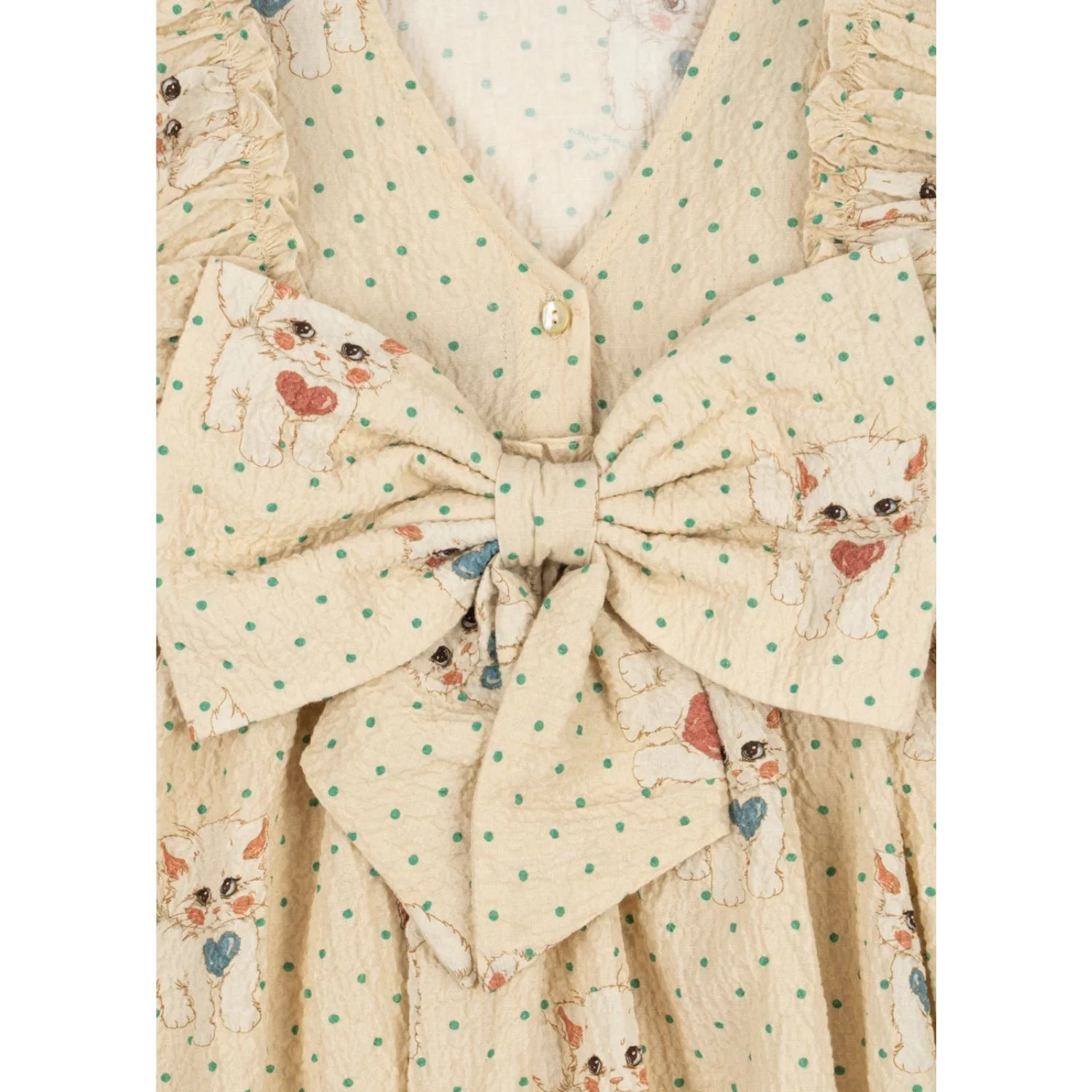 Konges Sløjd Dot Miao Mist Elin Bow Dress Gots - Image 6