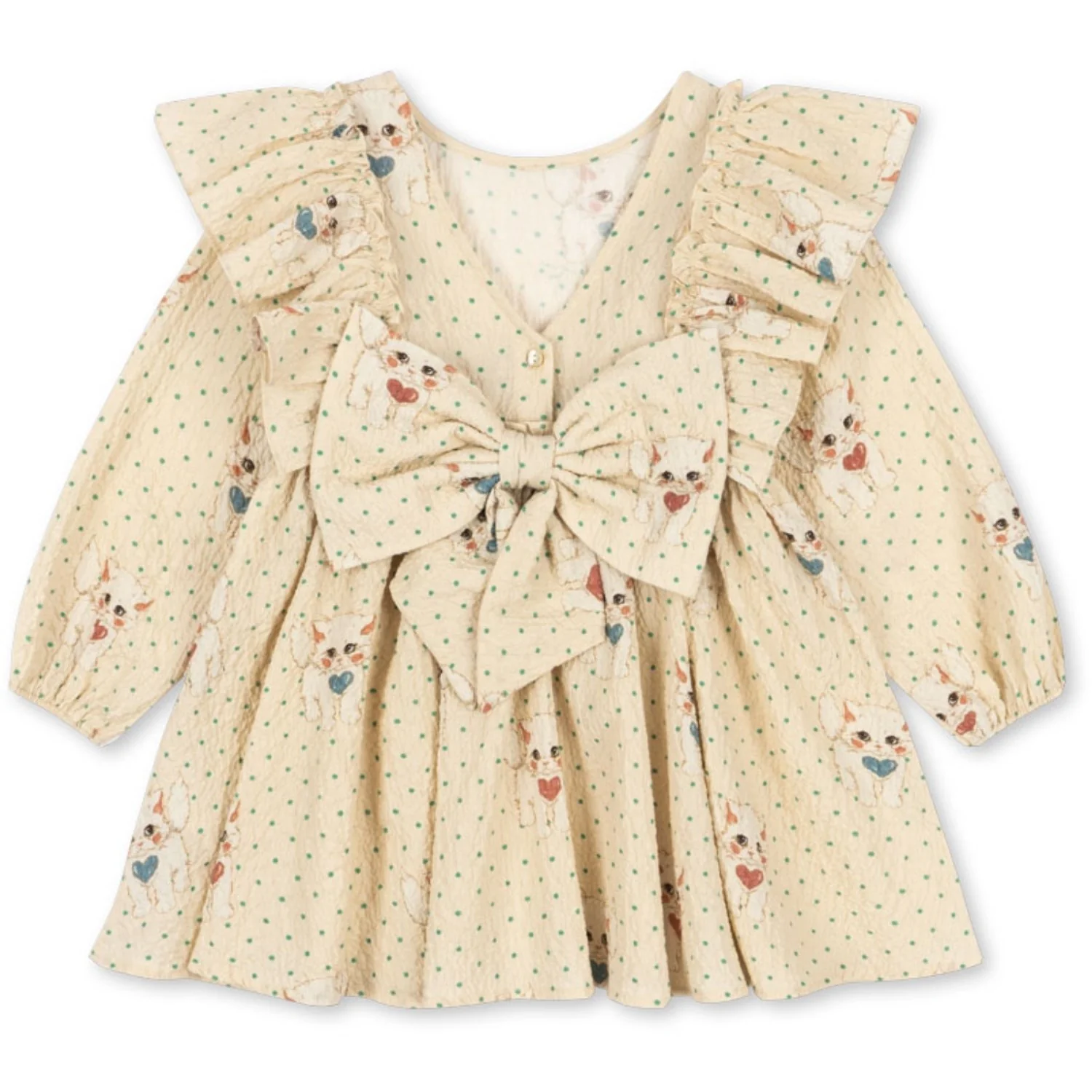 Konges Sløjd Dot Miao Mist Elin Bow Dress Gots - Image 7