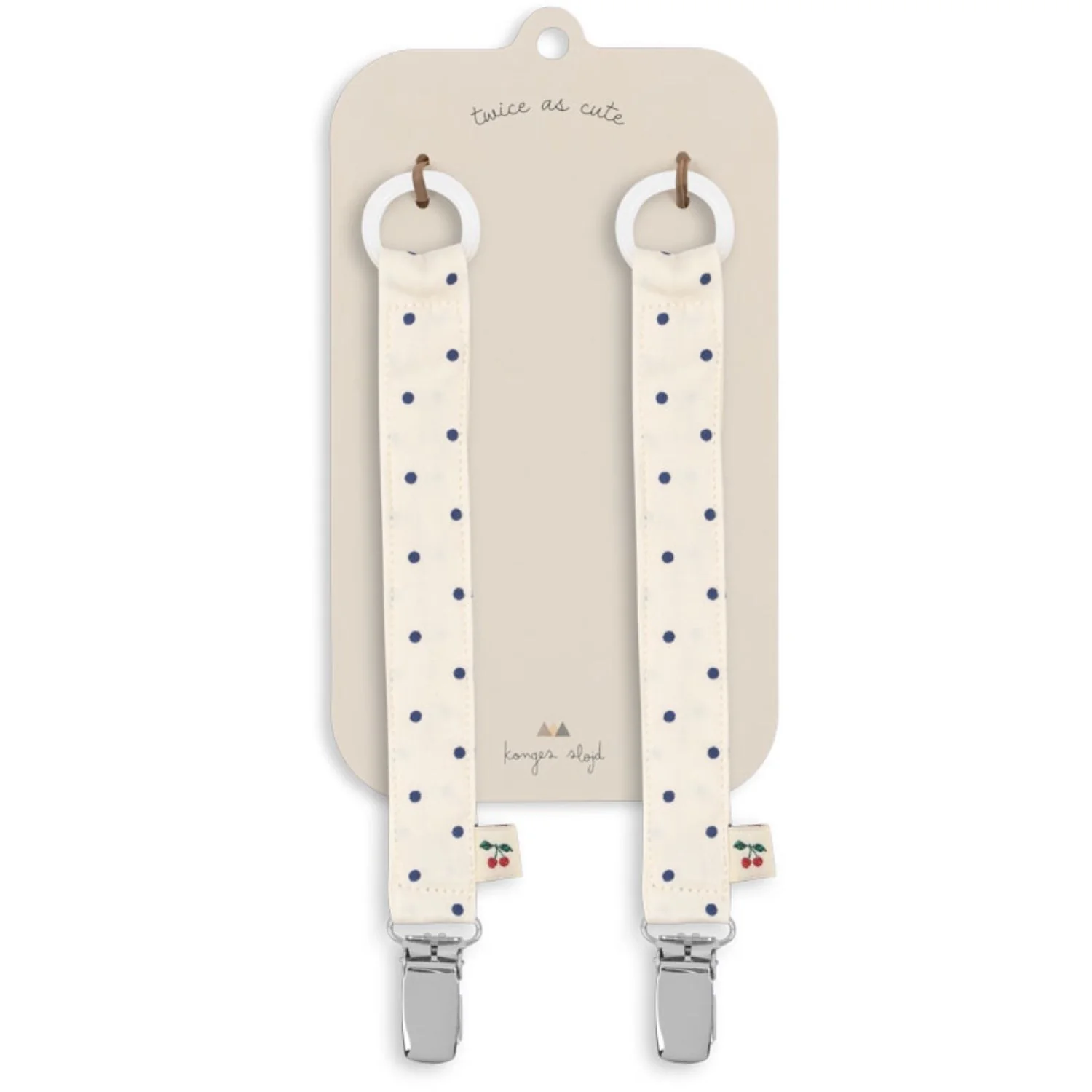 Konges Sløjd Estate Dot 2 Pack Pacifier Strap - Image 2