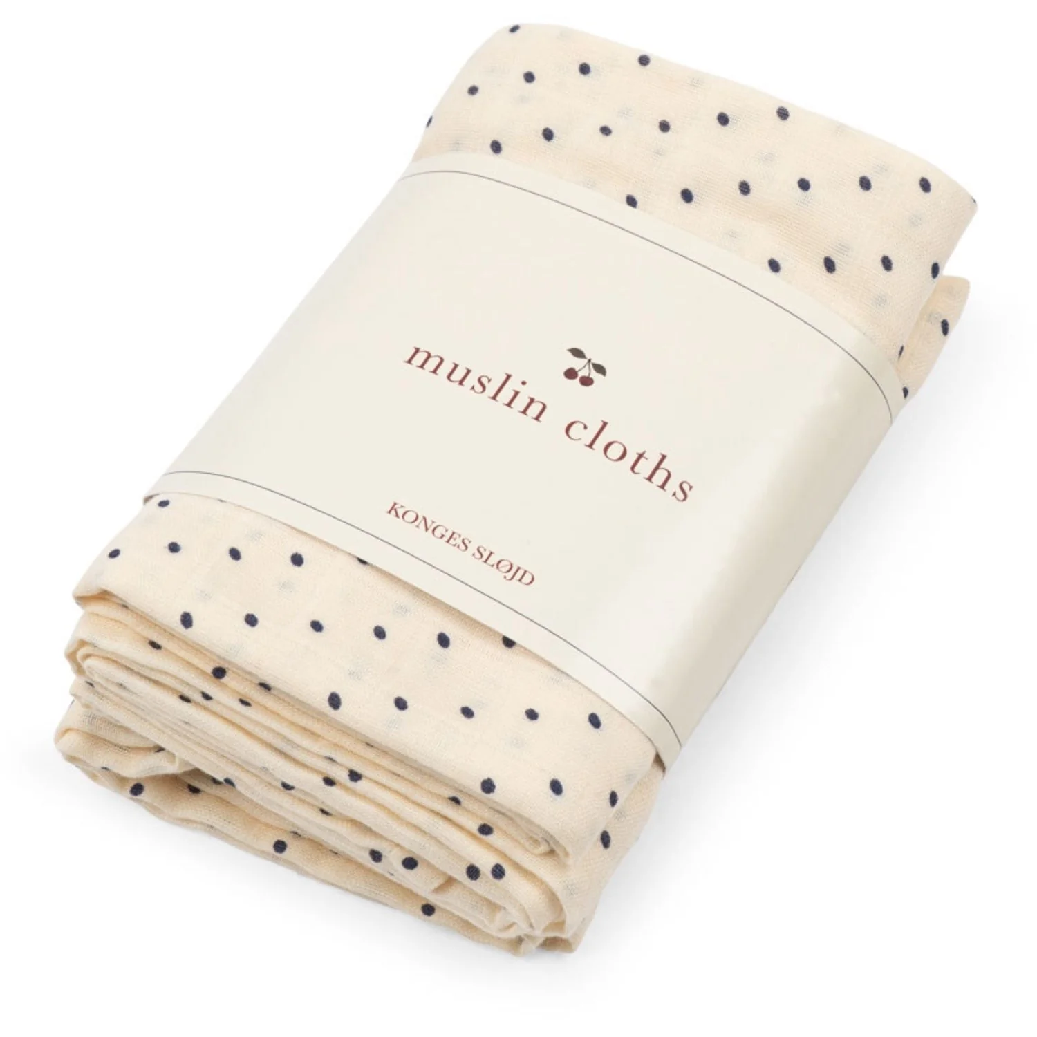 Konges Sløjd Estate Dot 3 Pack Muslin Cloth Gots - Image 3