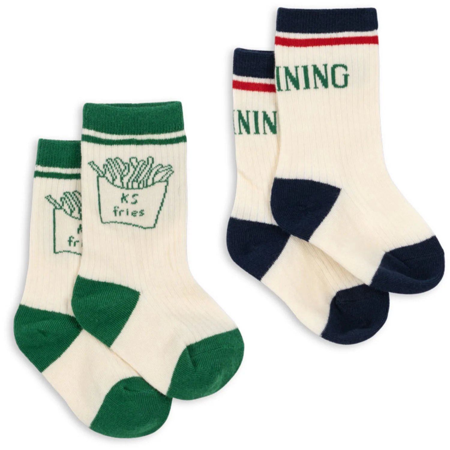 Konges Sløjd Fine Dining 2 Pack Rib Fries Socks - Image 3
