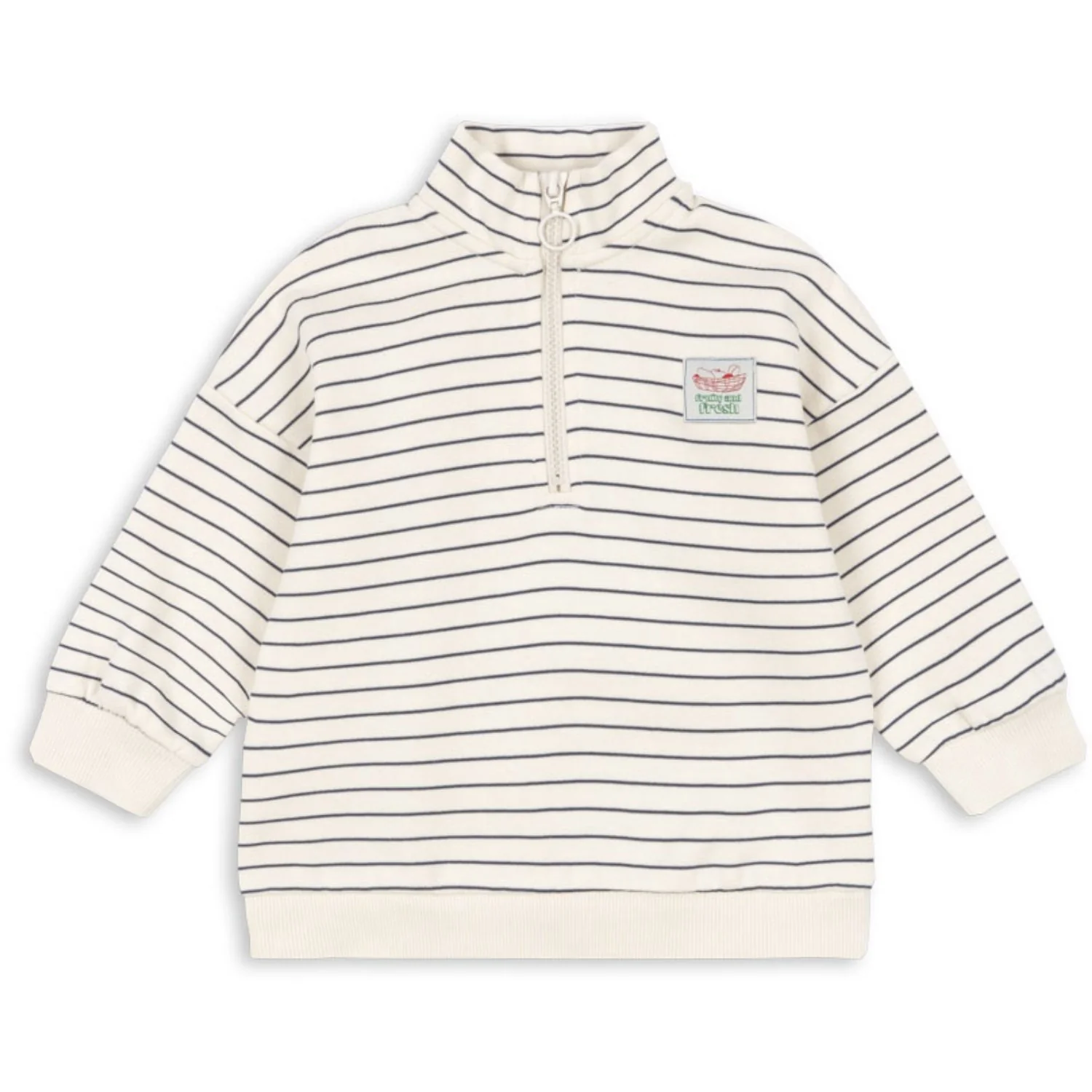 Konges Sløjd Flintstone Stripe Lou Stripe Half Zip Sweat Ocs