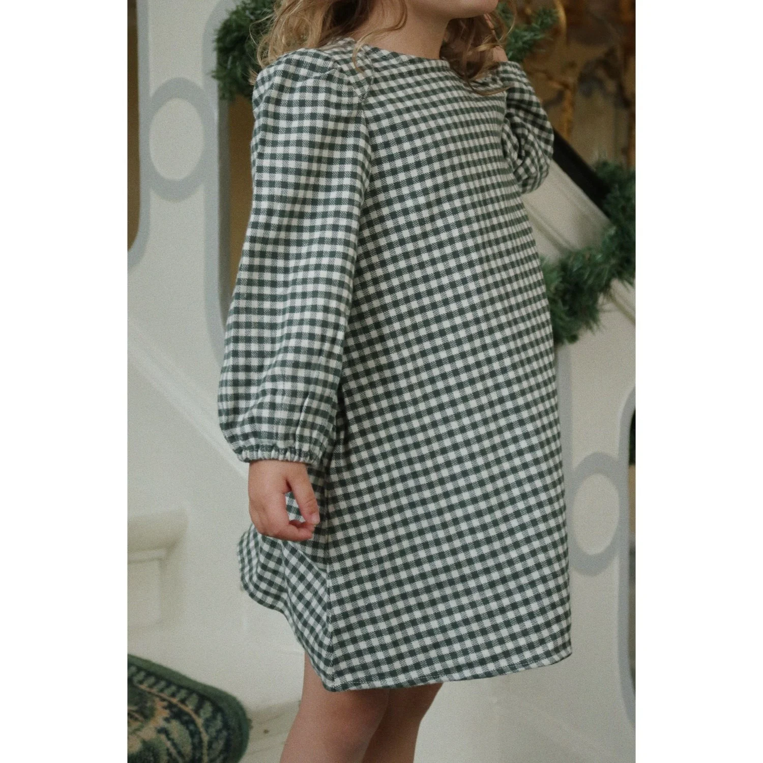 Konges Sløjd Green Check Foret Dress Gots - Image 2