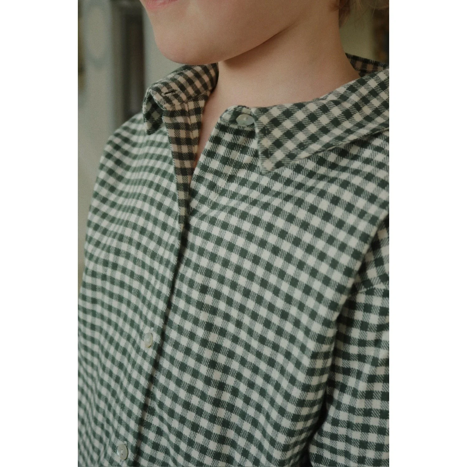 Konges Sløjd Green Check Foret Ls Shirt Gots - Image 4