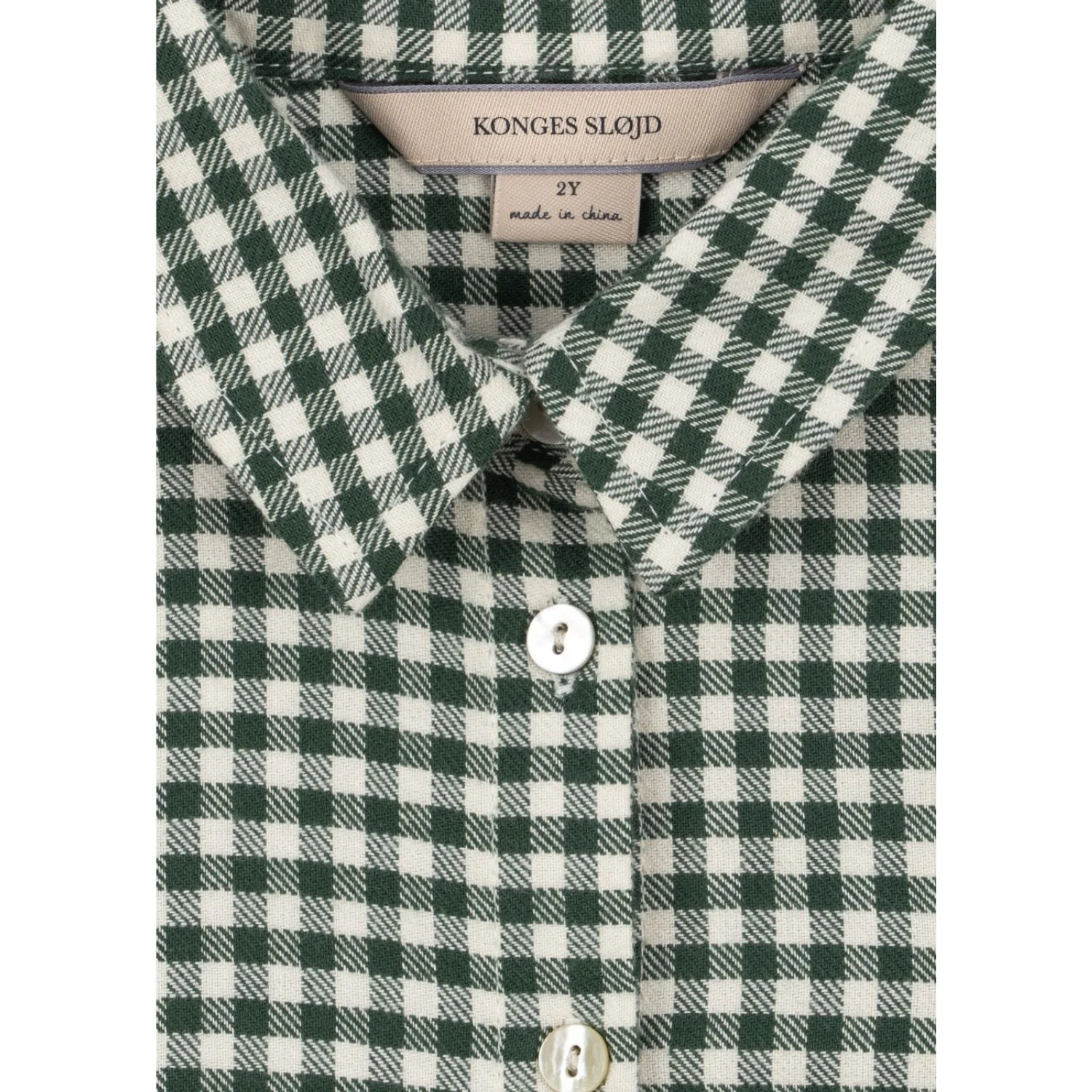 Konges Sløjd Green Check Foret Ls Shirt Gots - Image 6