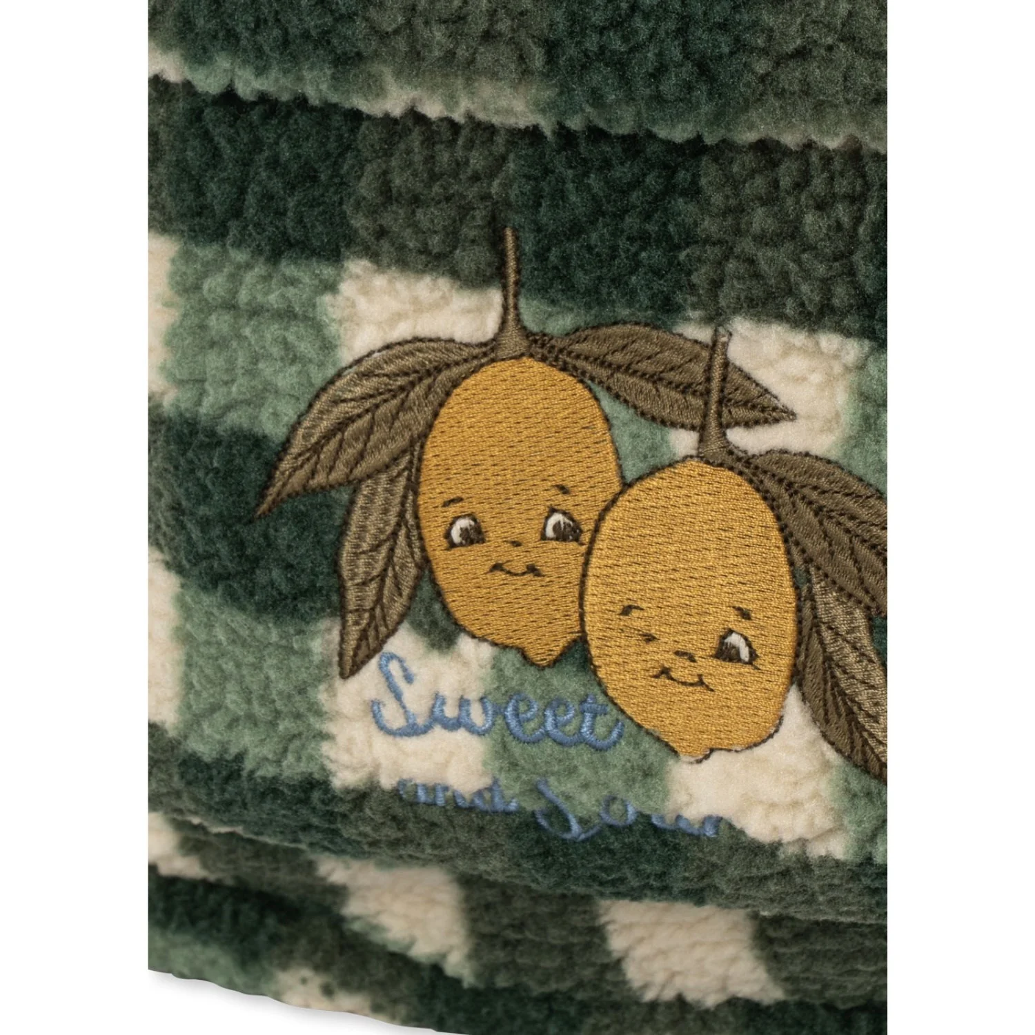 Konges Sløjd Green Check Jody Teddy Backpack Grs - Image 4