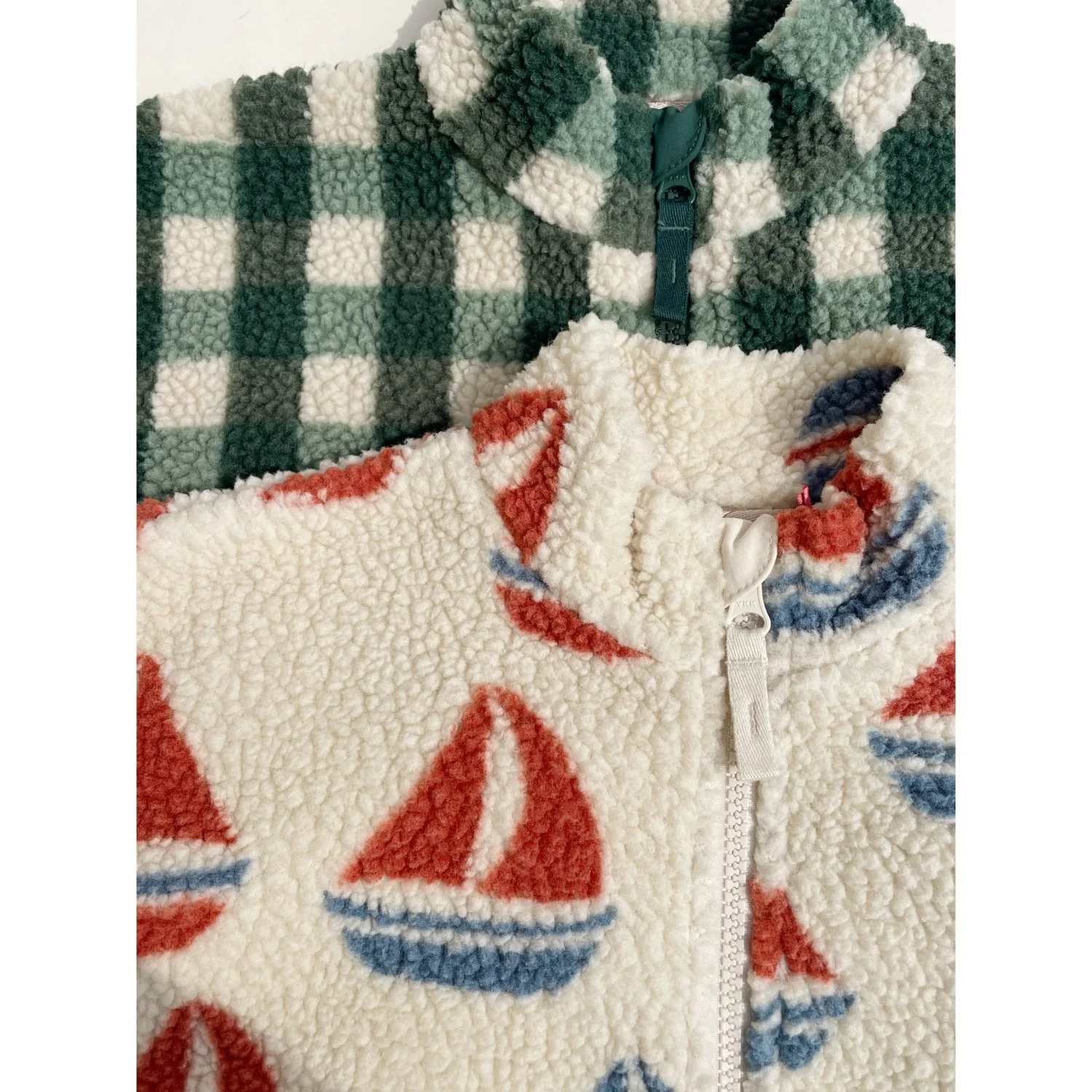 Konges Sløjd Green Check Jody Teddy Jacket Grs - Image 3
