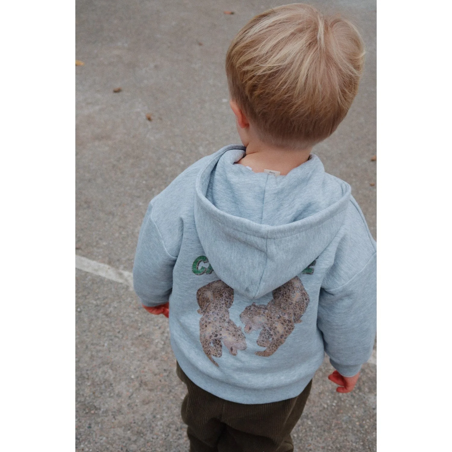 Konges Sløjd Grey Melange Lou Sweat Zip Hood Ocs - Image 2