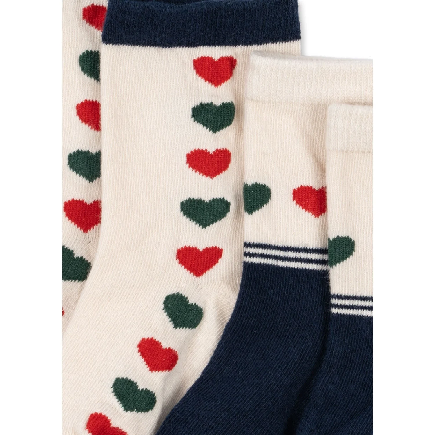Konges Sløjd Heart Mix 2 Pack Jaquard Socks - Image 2