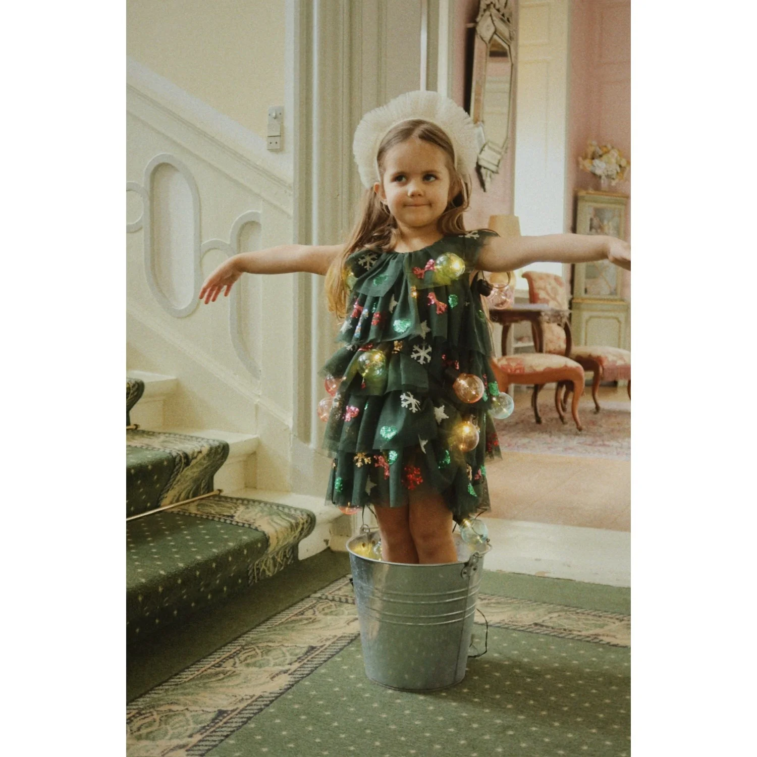 Konges Sløjd Hunter Green Yvonne Christmas Dress - Image 2