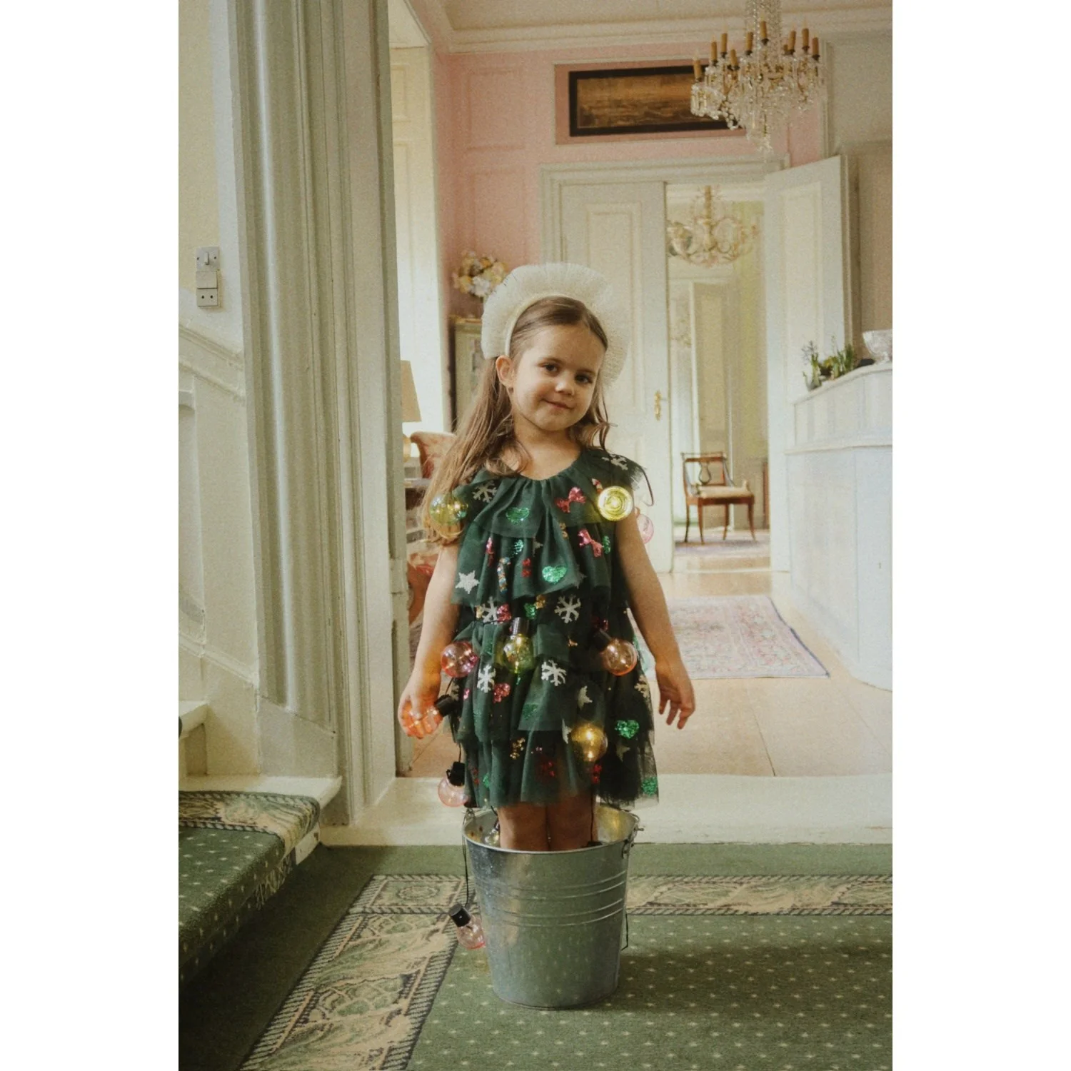 Konges Sløjd Hunter Green Yvonne Christmas Dress - Image 3
