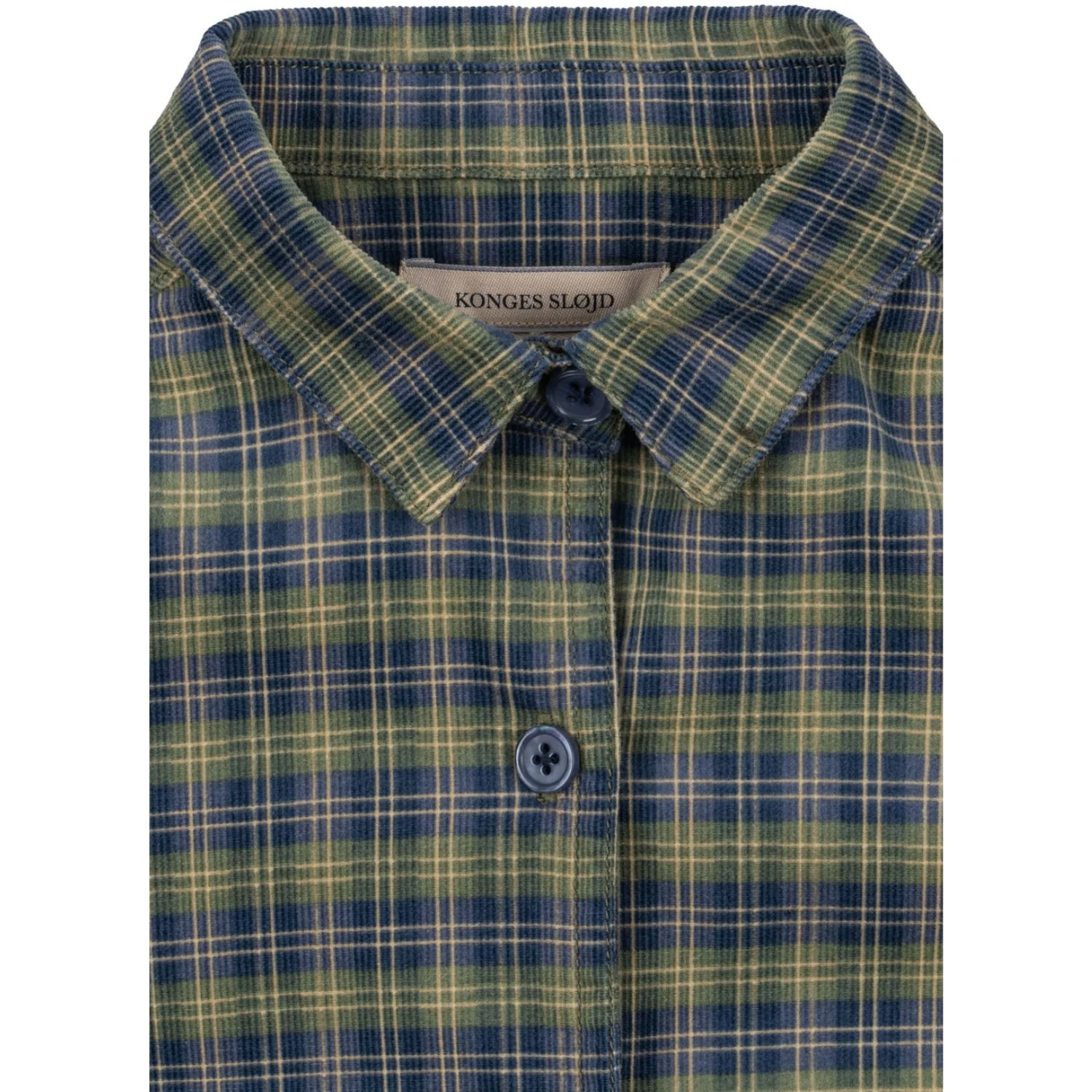 Konges Sløjd Laurel Blue Check Cara Ls Shirt GOTS - Image 2