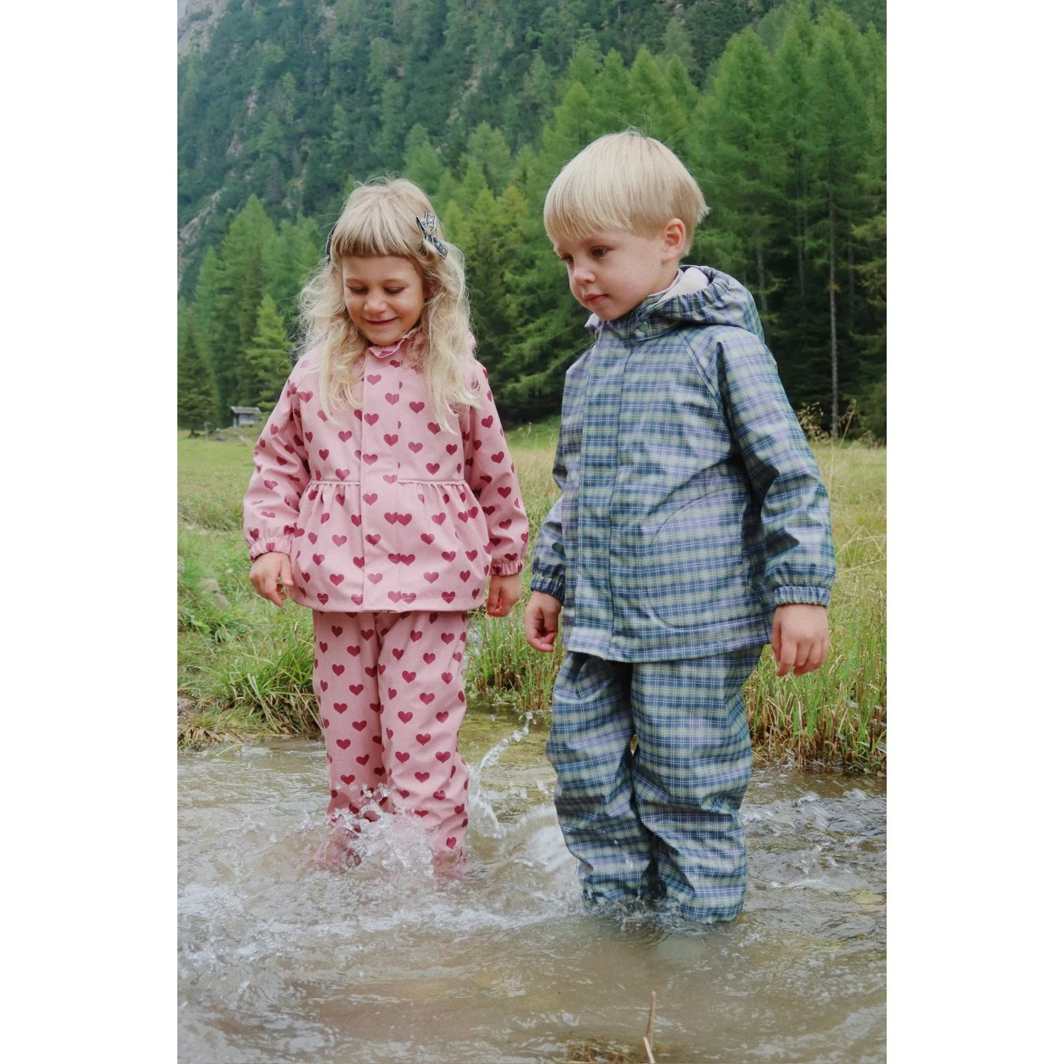 Konges Sløjd Laurel Blue Check Rainy Palme Set - Image 4