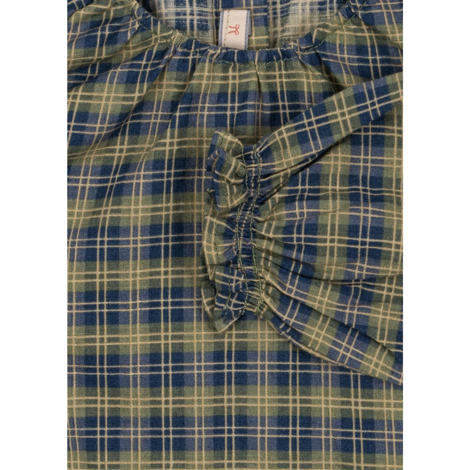 Konges Sløjd Laurel Blue Check Terre Blouse GOTS - Image 2