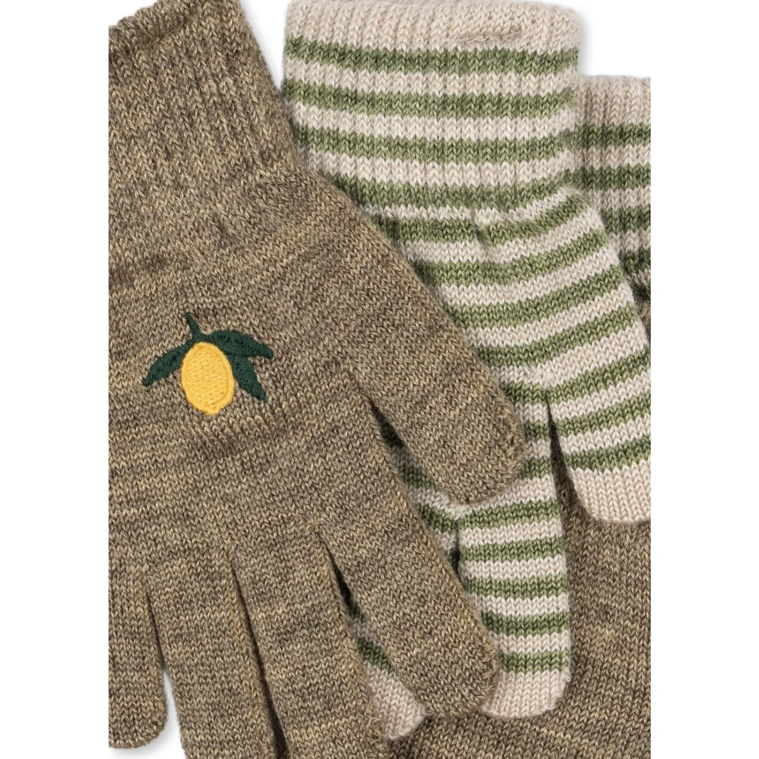 Konges Sløjd Lemon/Stripe 2 Pack Filla Gloves - Image 3