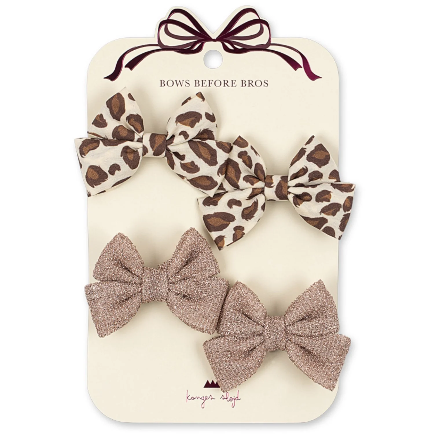 Konges Sløjd Leo/Rose 4 Pack Bow Hair Clip - Image 3