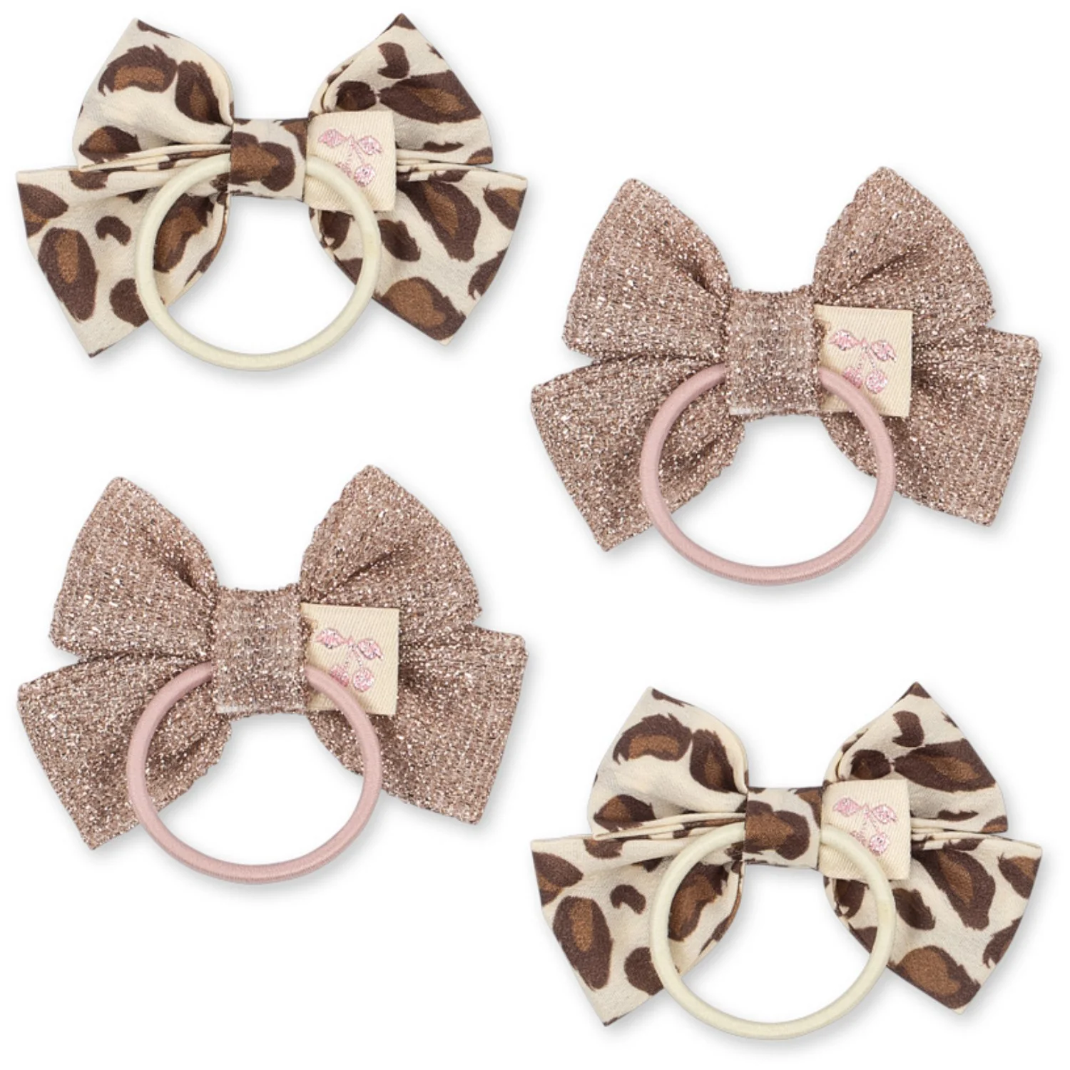 Konges Sløjd Leo/Rose 4 Pack Bow Hair Elastic - Image 3