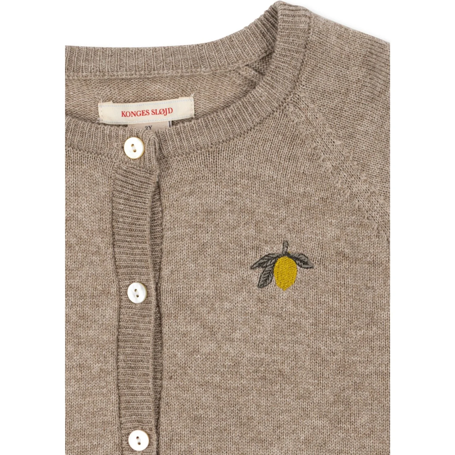 Konges Sløjd Light Brown Mattou Knit Cardigan - Image 3