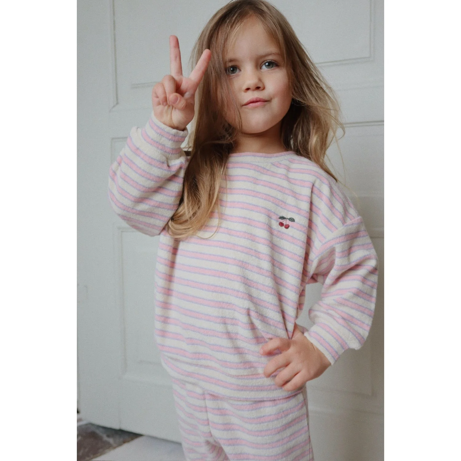 Konges Sløjd Lolly Stripe Itty Sweat Shirt GOTS - Image 2
