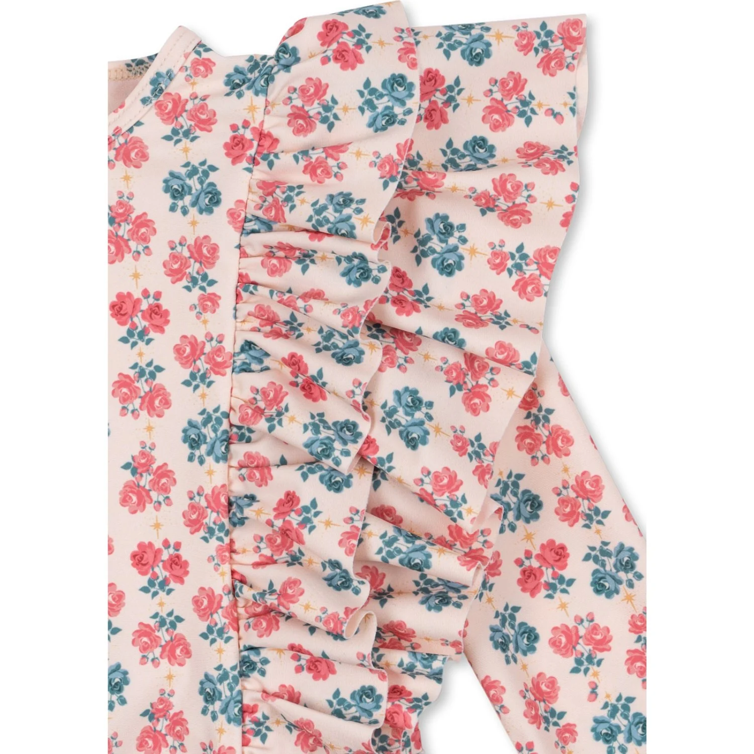 Konges Sløjd Lumina Rose Manuca Frill Onesie Grs - Image 2