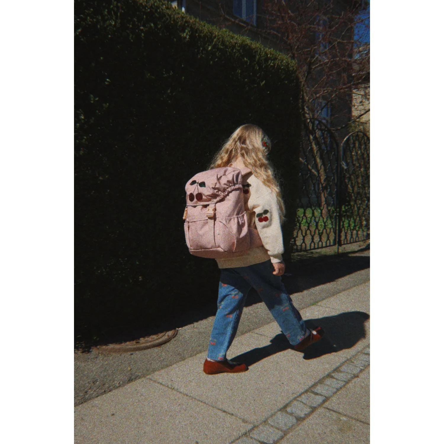 Konges Sløjd Ma Grande Cerise Denim Magot Frill Pants Gots - Image 2