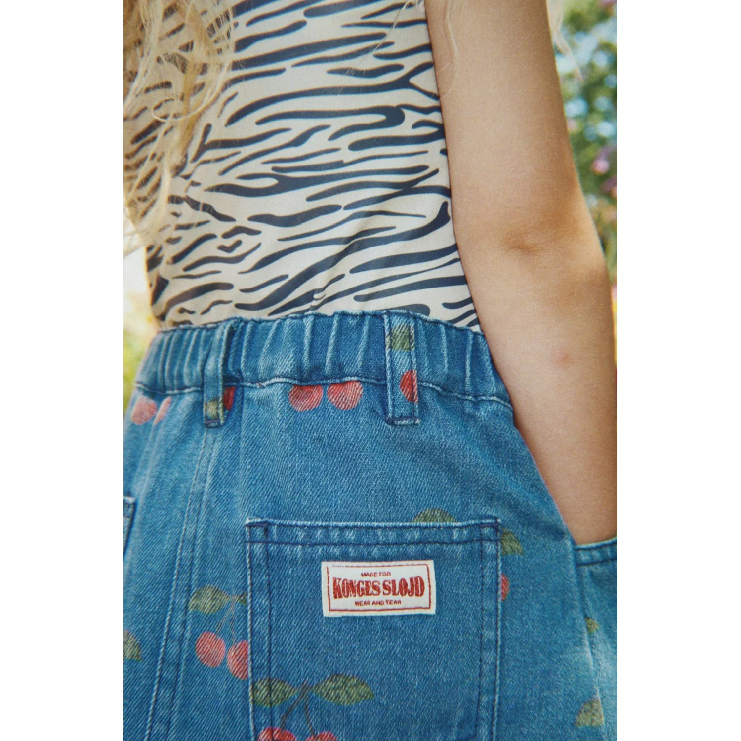 Konges Sløjd Ma Grande Cerise Denim Magot Printed Skirt Gots - Image 3