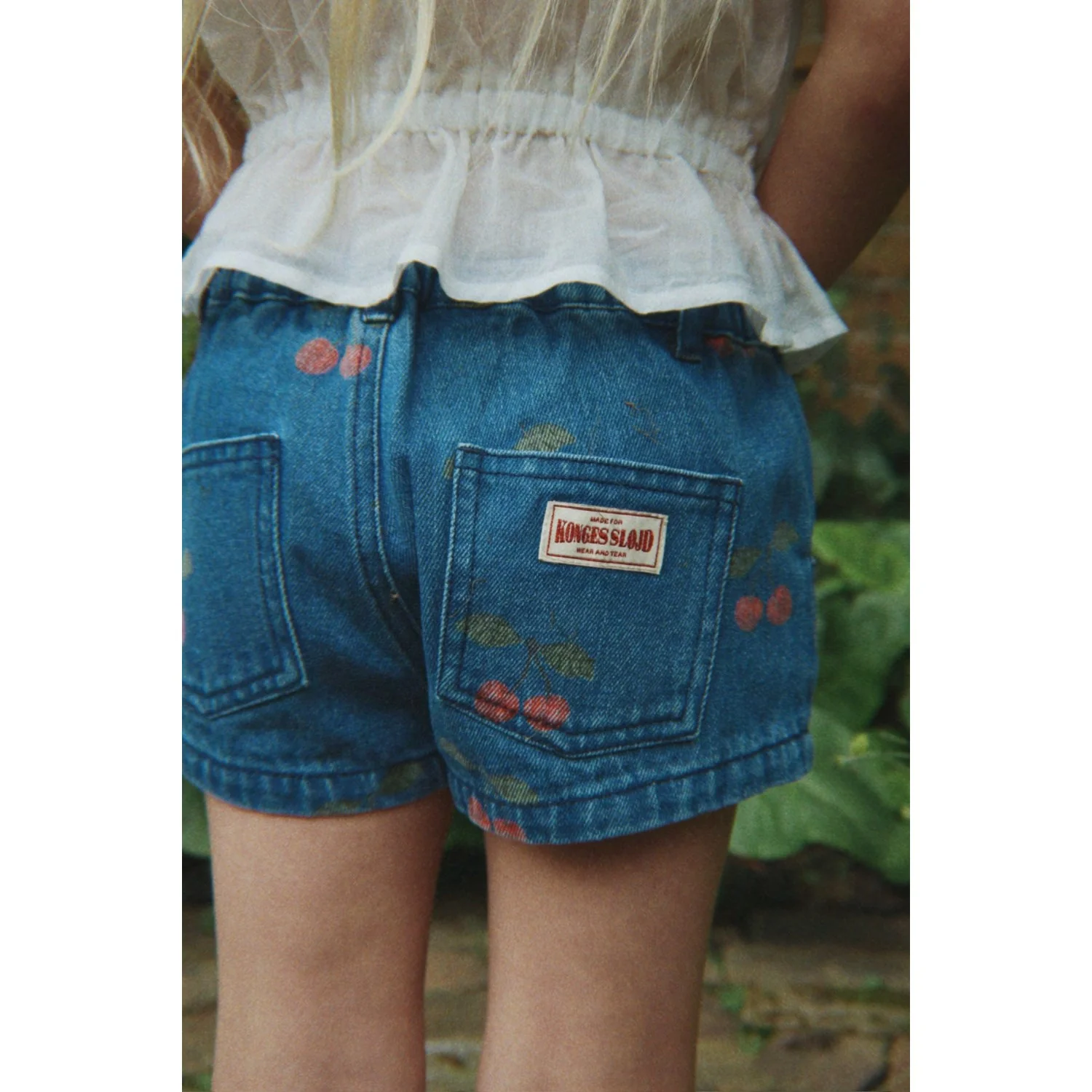 Konges Sløjd Ma Grande Cerise Denim Magot Shorts Gots - Image 2