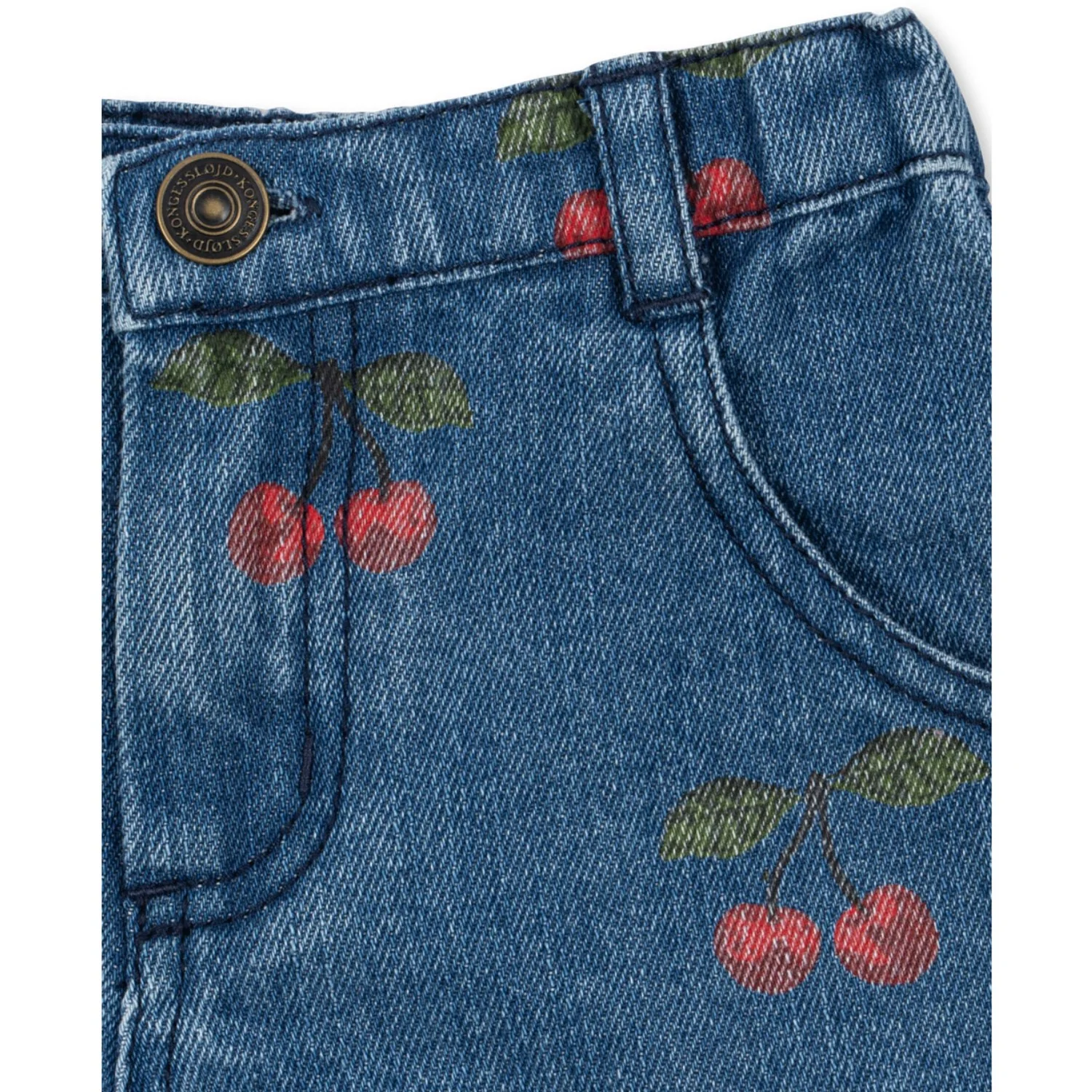 Konges Sløjd Ma Grande Cerise Denim Magot Shorts Gots - Image 3