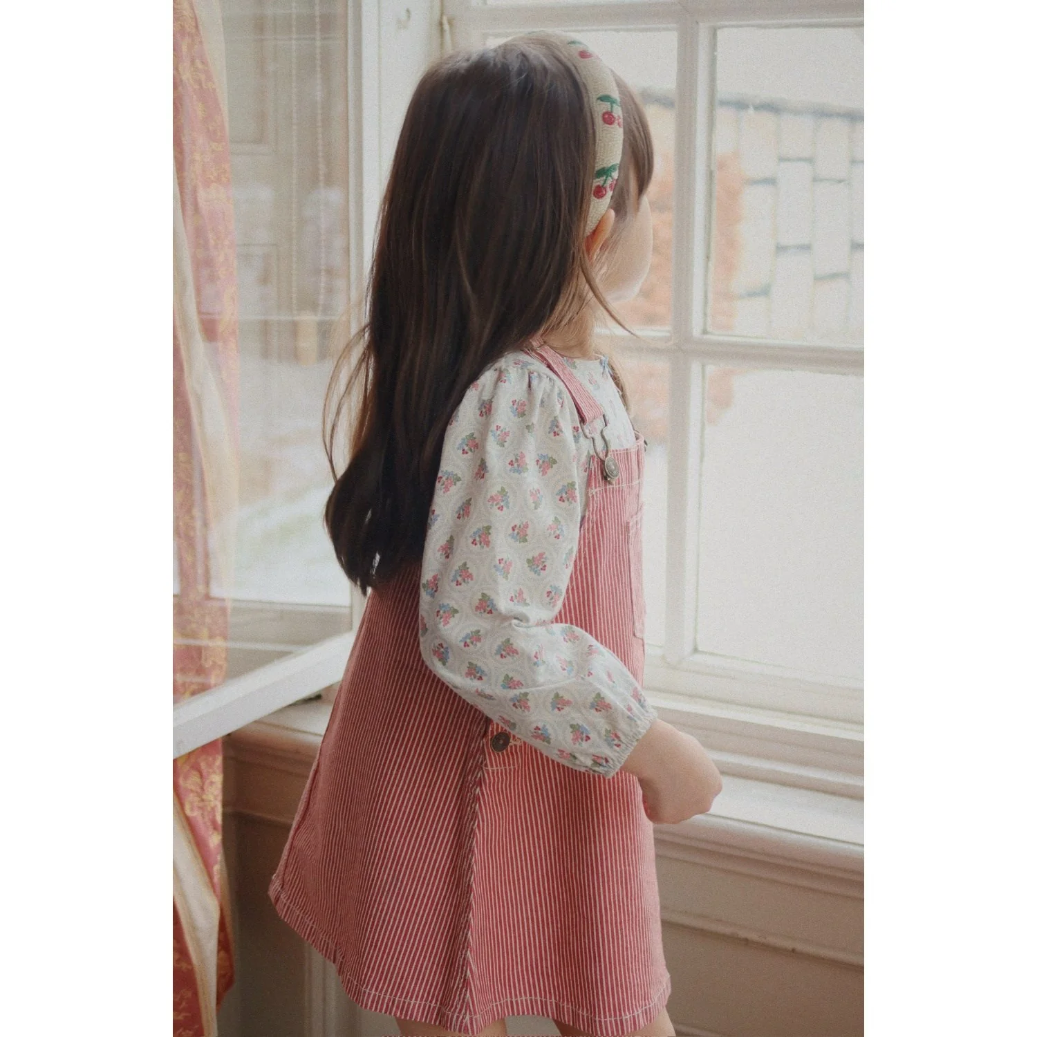 Konges Sløjd Milk Rouge Stripe Luc Spencer Dress Gots - Image 3