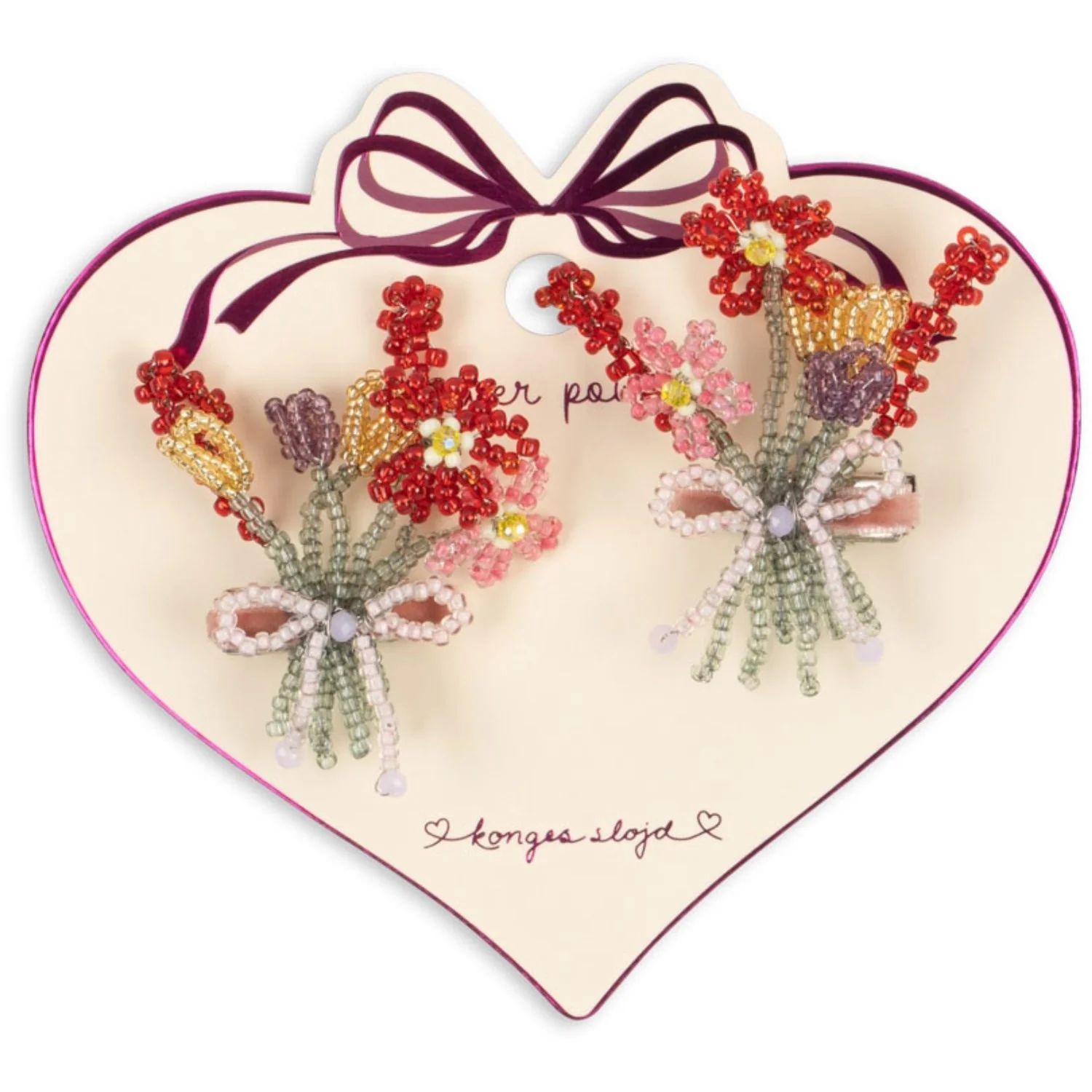 Konges Sløjd Multi 2 Pack Pearly Flower Hair Clip - Image 2
