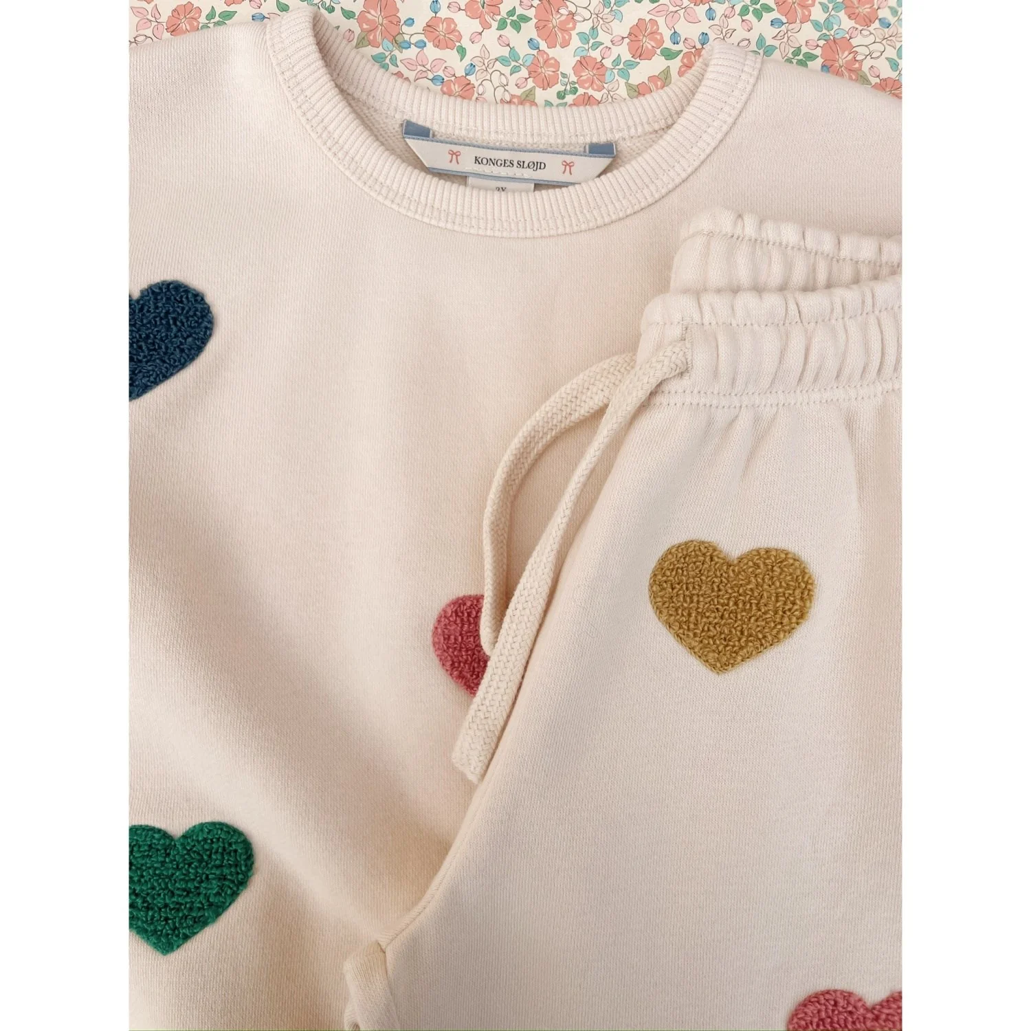 Konges Sløjd Multi Heart Lou Terry Sweat Pants Ocs - Image 5