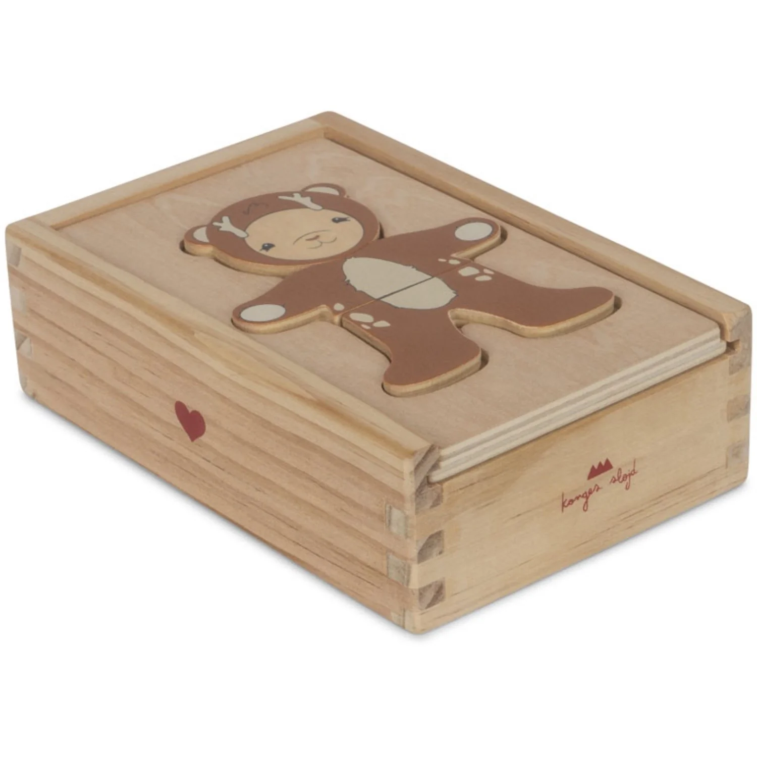 Konges Sløjd Multi Wooden Teddy Dress Up Animals Fsc - Image 5