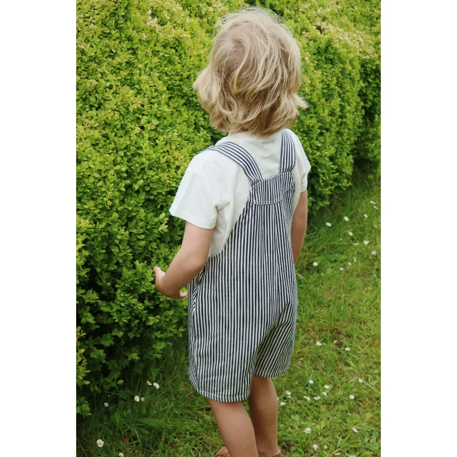 Konges Sløjd Naval Stripe Fender Overalls Gots - Image 4