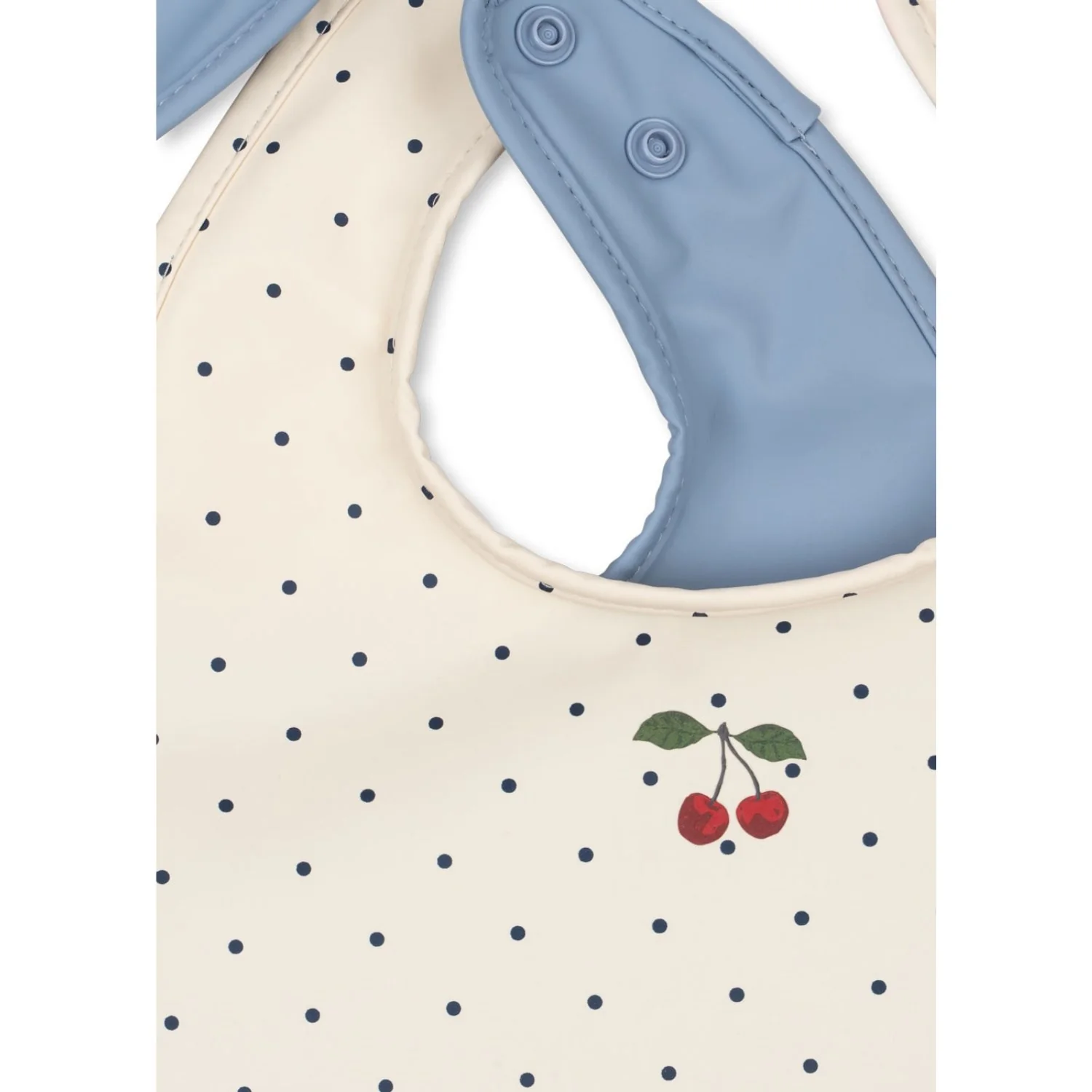 Konges Sløjd Navy Dot/Rain Washed 2 Pack Dinner Bib - Image 2