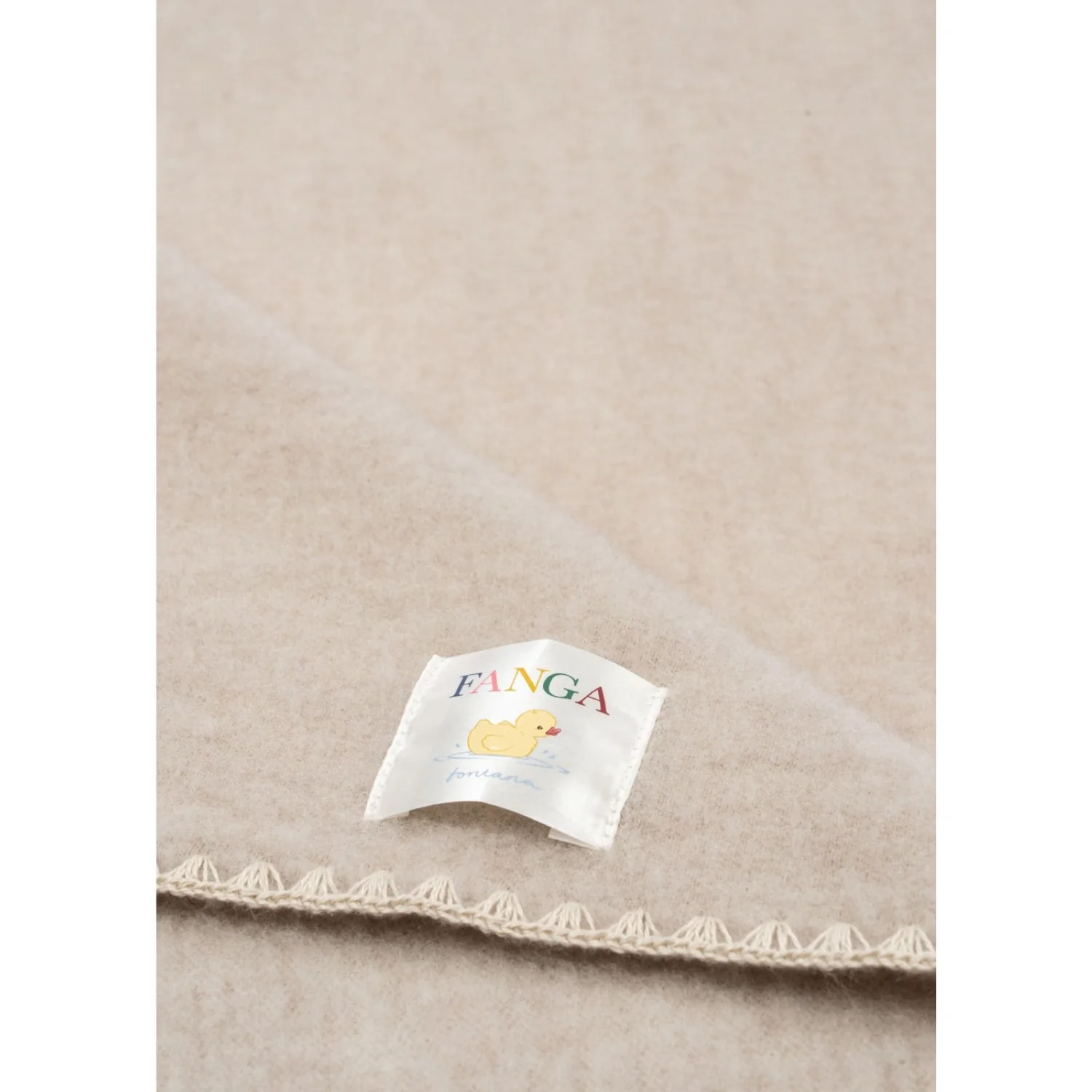 Konges Sløjd Fanga Oatmeal Melange Erba Wool Fleece Baby Blanket - Image 5