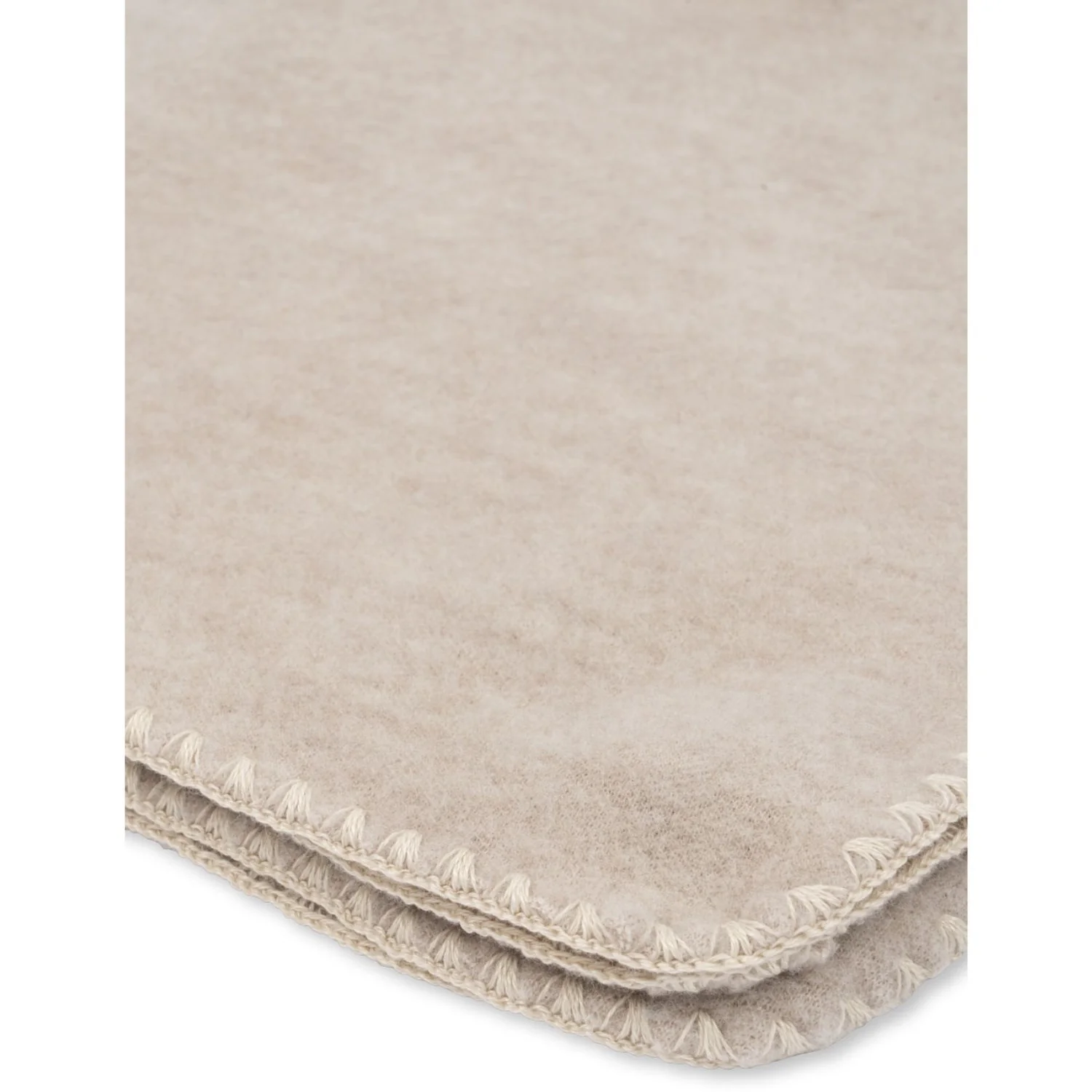 Konges Sløjd Fanga Oatmeal Melange Erba Wool Fleece Baby Blanket - Image 6