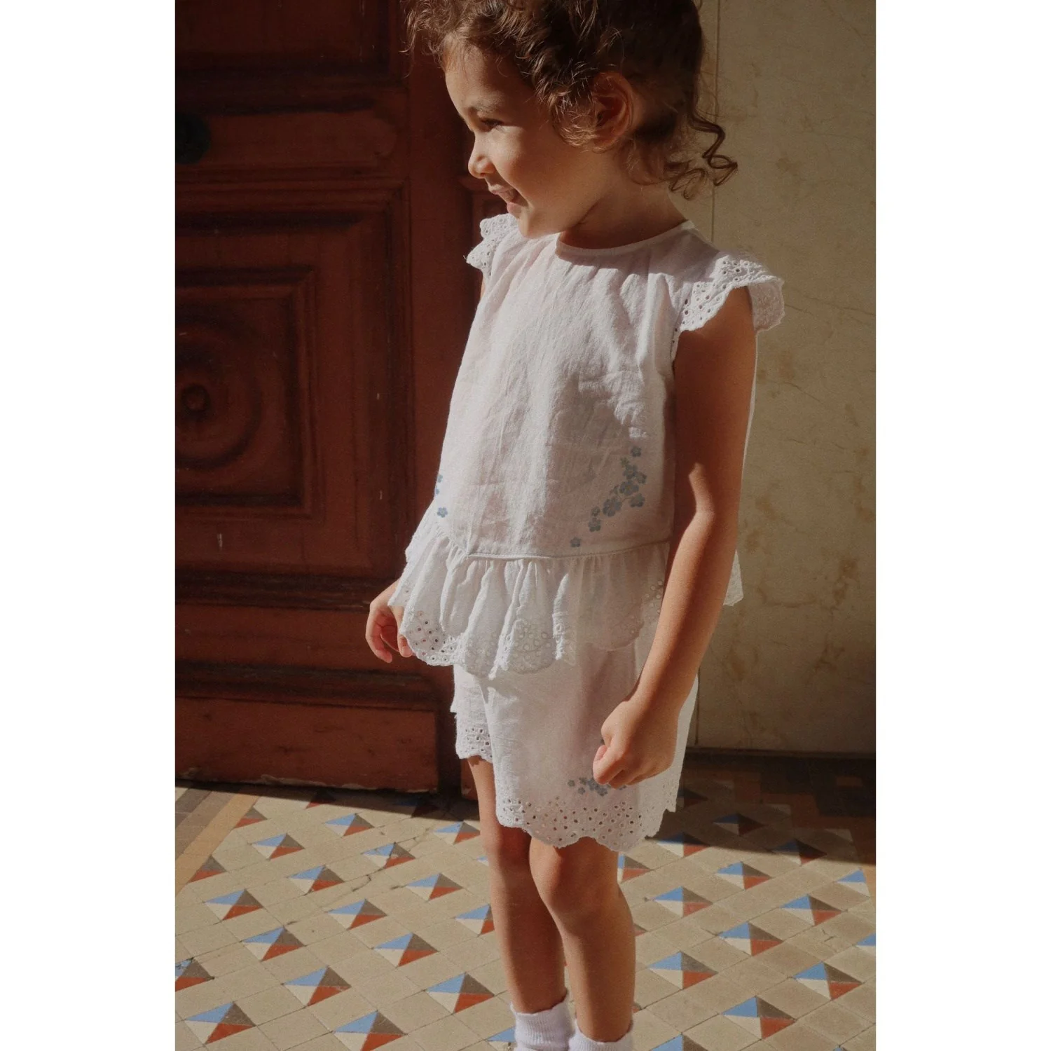 Konges Sløjd Optic White RHW X KS Fiori Shorts Gots - Image 3