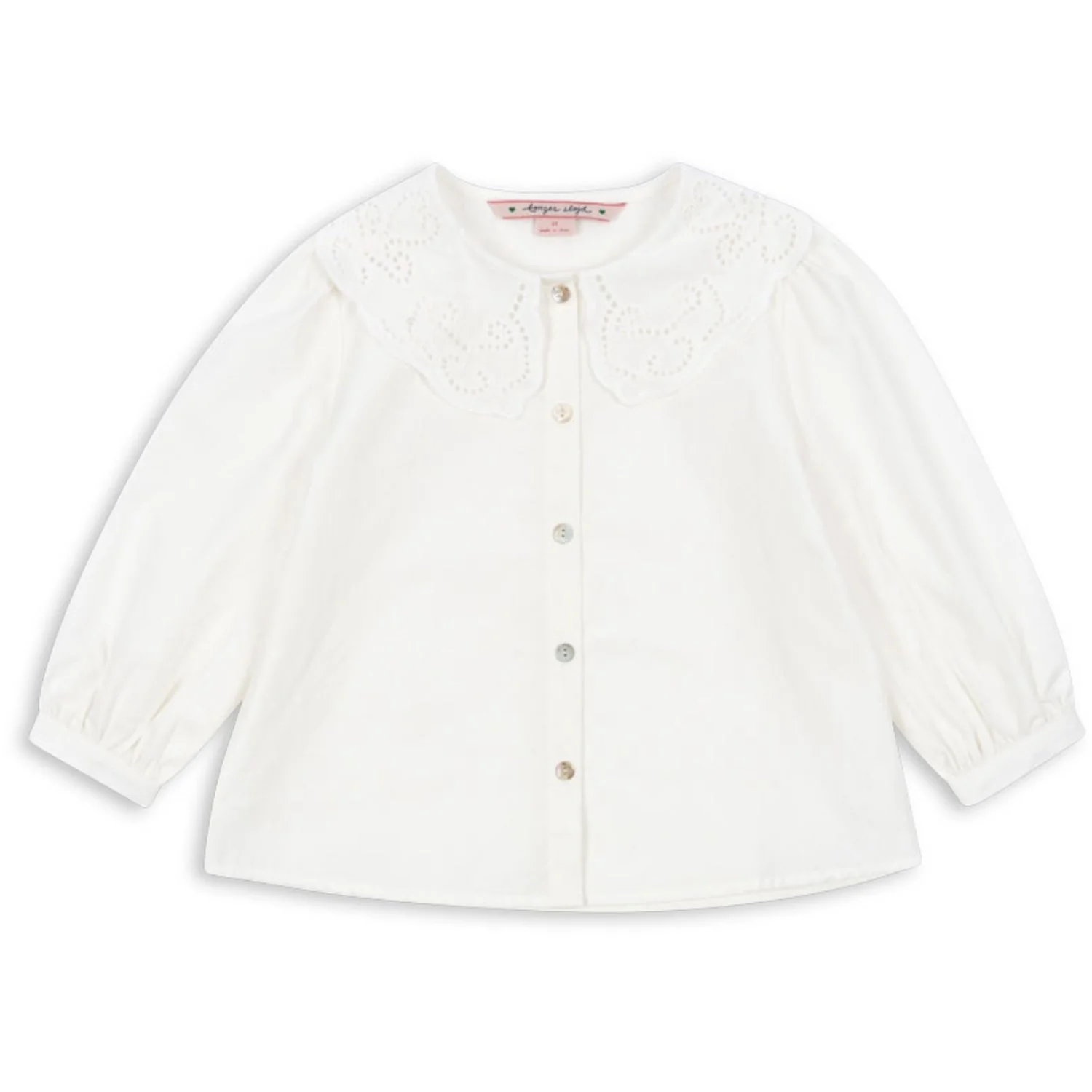 Konges Sløjd Optic White Rilo Collar Shirt GOTS