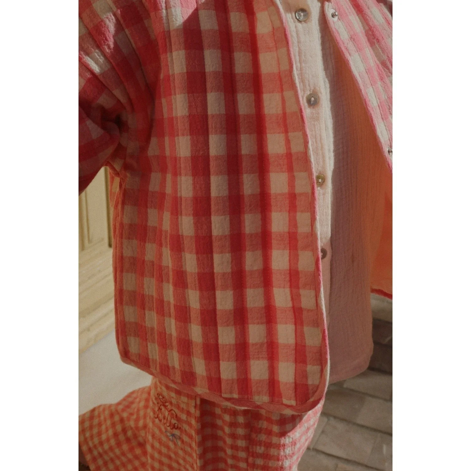 Konges Sløjd Peach Blossom Check RHW X KS Bella Jacket - Image 11