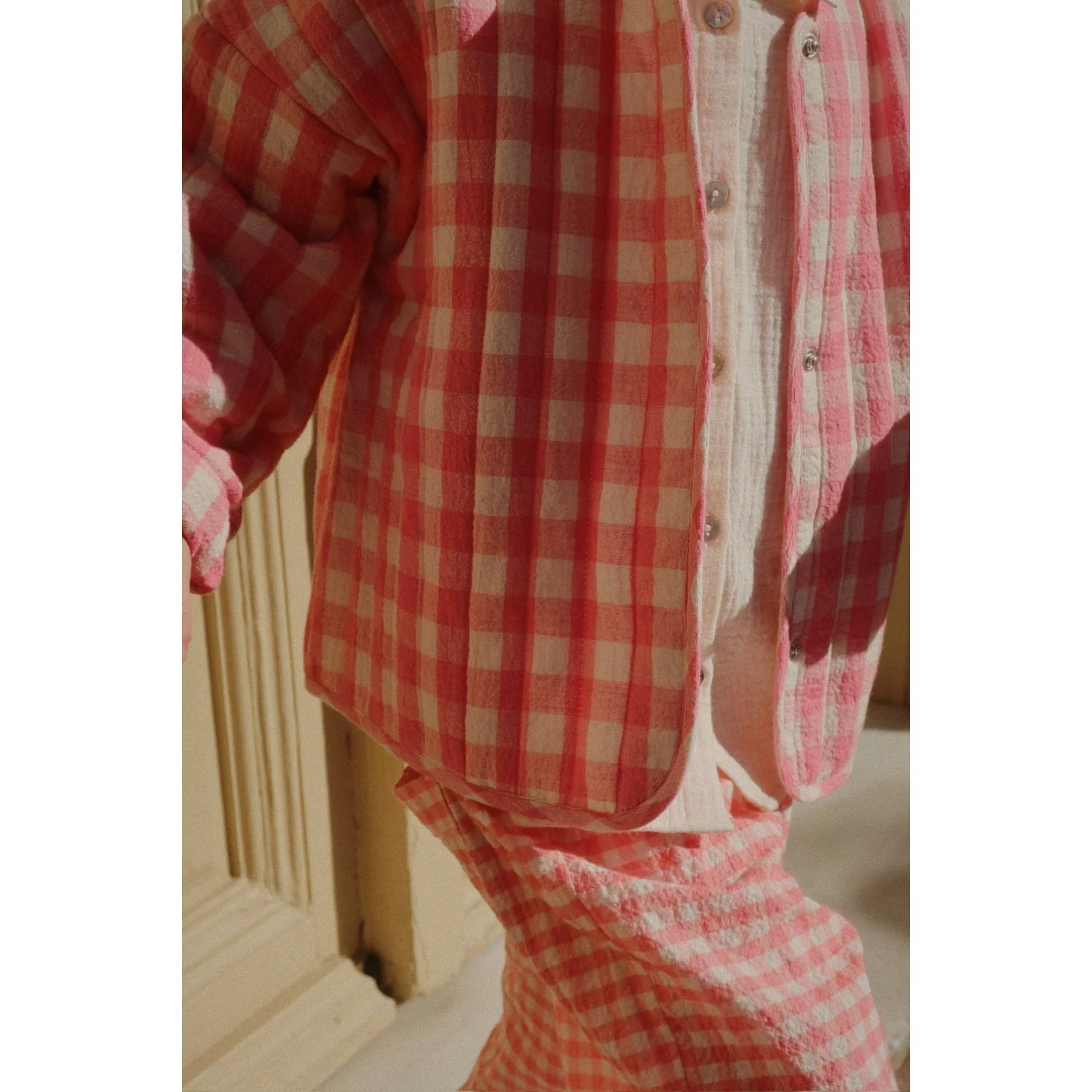 Konges Sløjd Peach Blossom Check RHW X KS Bella Pants Gots - Image 6