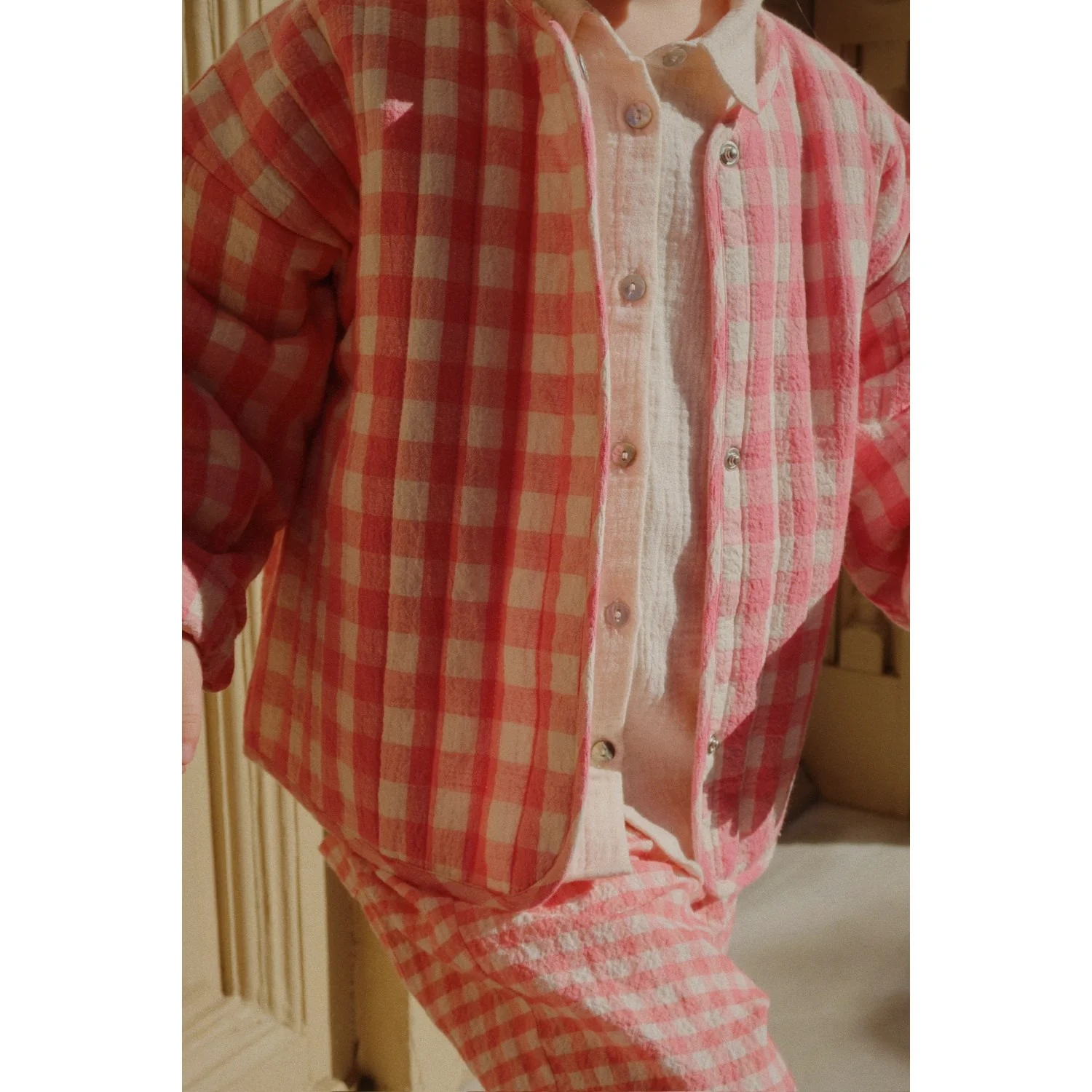 Konges Sløjd Peach Blossom Check RHW X KS Bella Pants Gots - Image 7