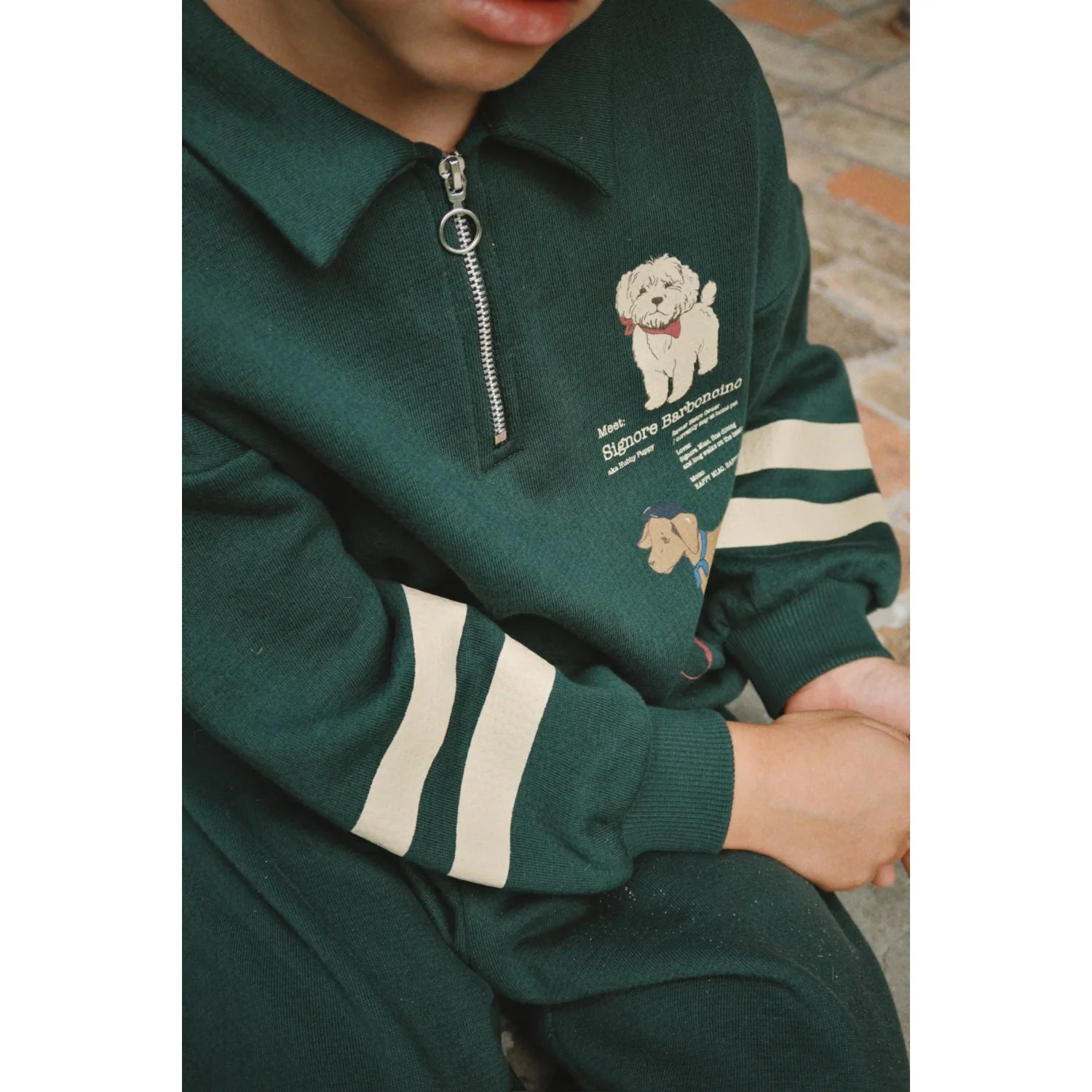 Konges Sløjd Pine Grove Doggy Half Zip Polo Ocs - Image 2