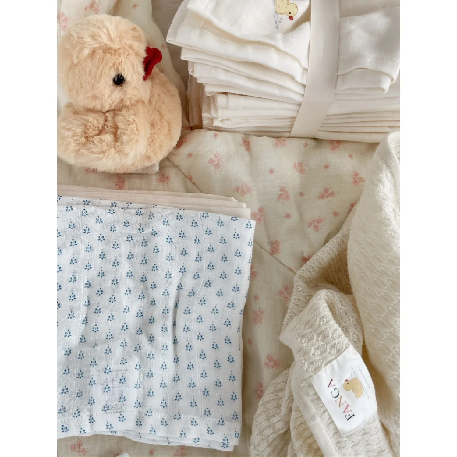 Konges Sløjd Fanga Punto Blu Bellini 3 Pack Muslin Cloth GOTS - Image 7