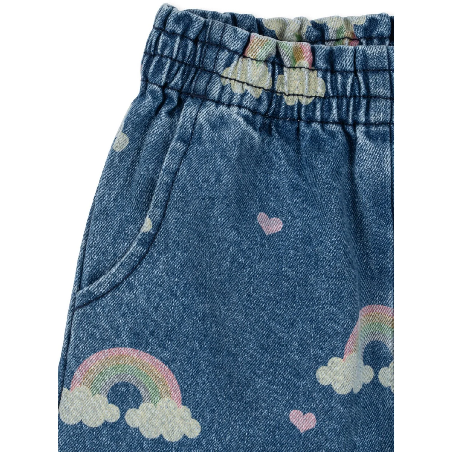 Konges Sløjd Rainbow Magot Frill Pants Denim GOTS - Image 2