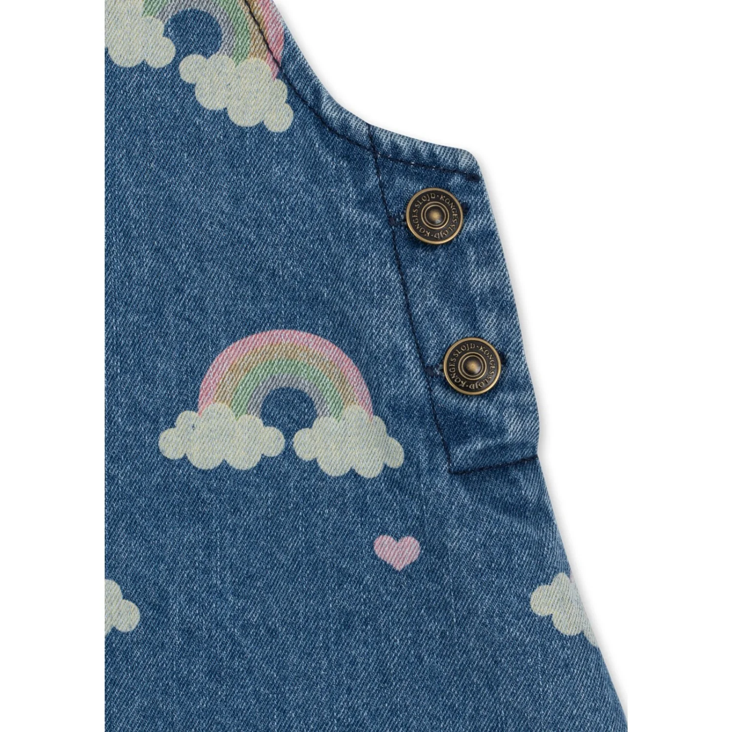 Konges Sløjd Rainbow Magot Overall Dress Denim GOTS - Image 2