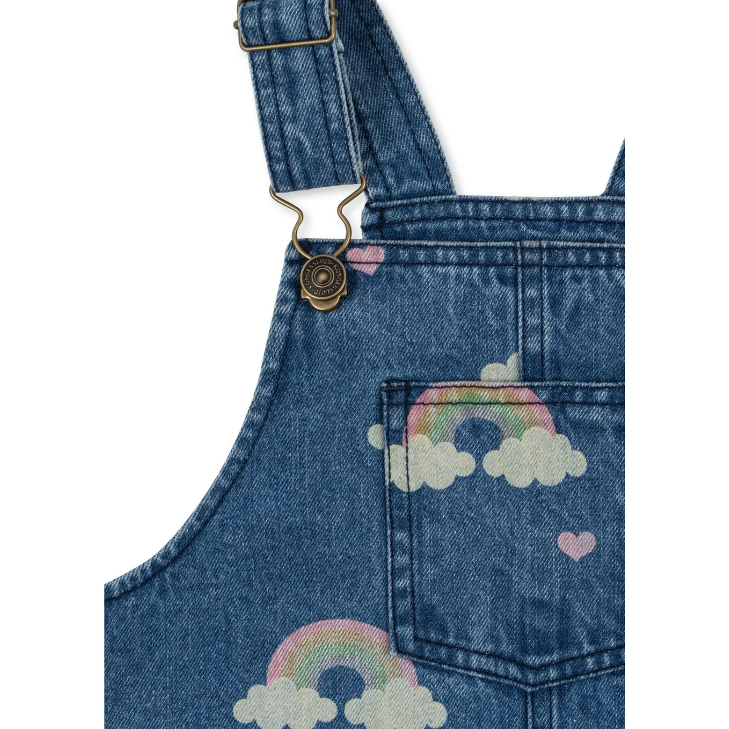 Konges Sløjd Rainbow Magot Overall Dress Denim GOTS - Image 3